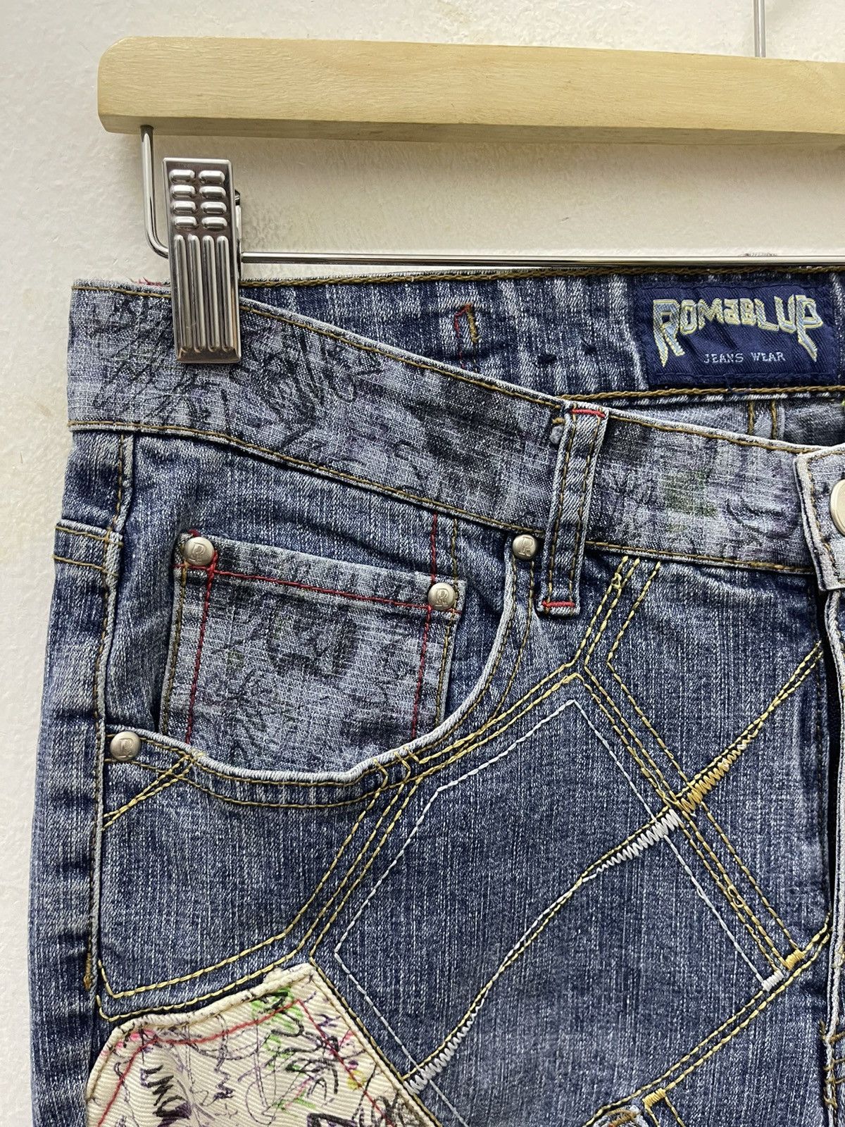 Japanese Brand Rare Vintage ROMABLUE Multi-Pockets Flare Bootcut Fancy Size US 29 - 8 Thumbnail