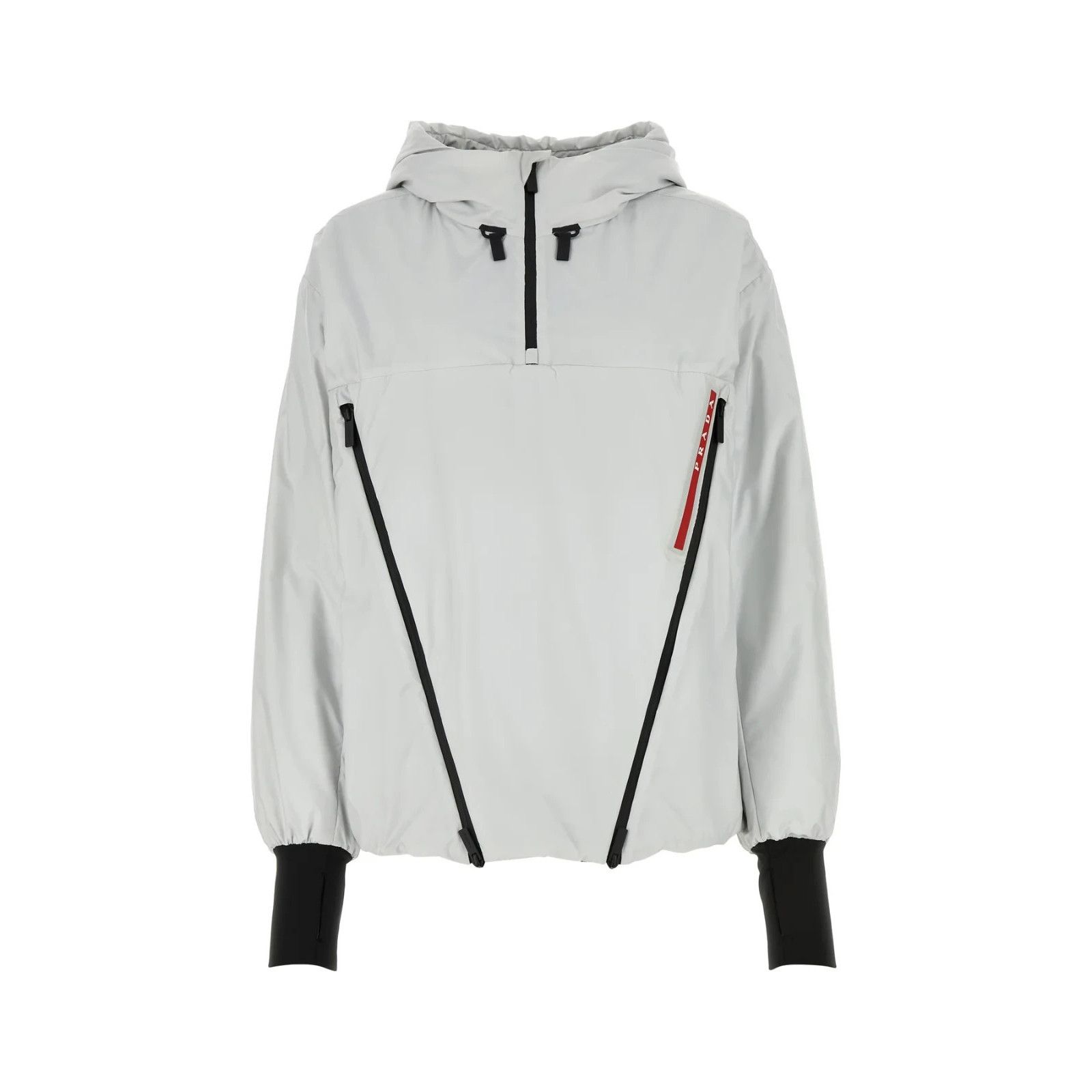 Prada PRADA Chalk Polyester Jacket New And Authentic (Women's size Size L / US 10 / IT 46 - 1 Thumbnail