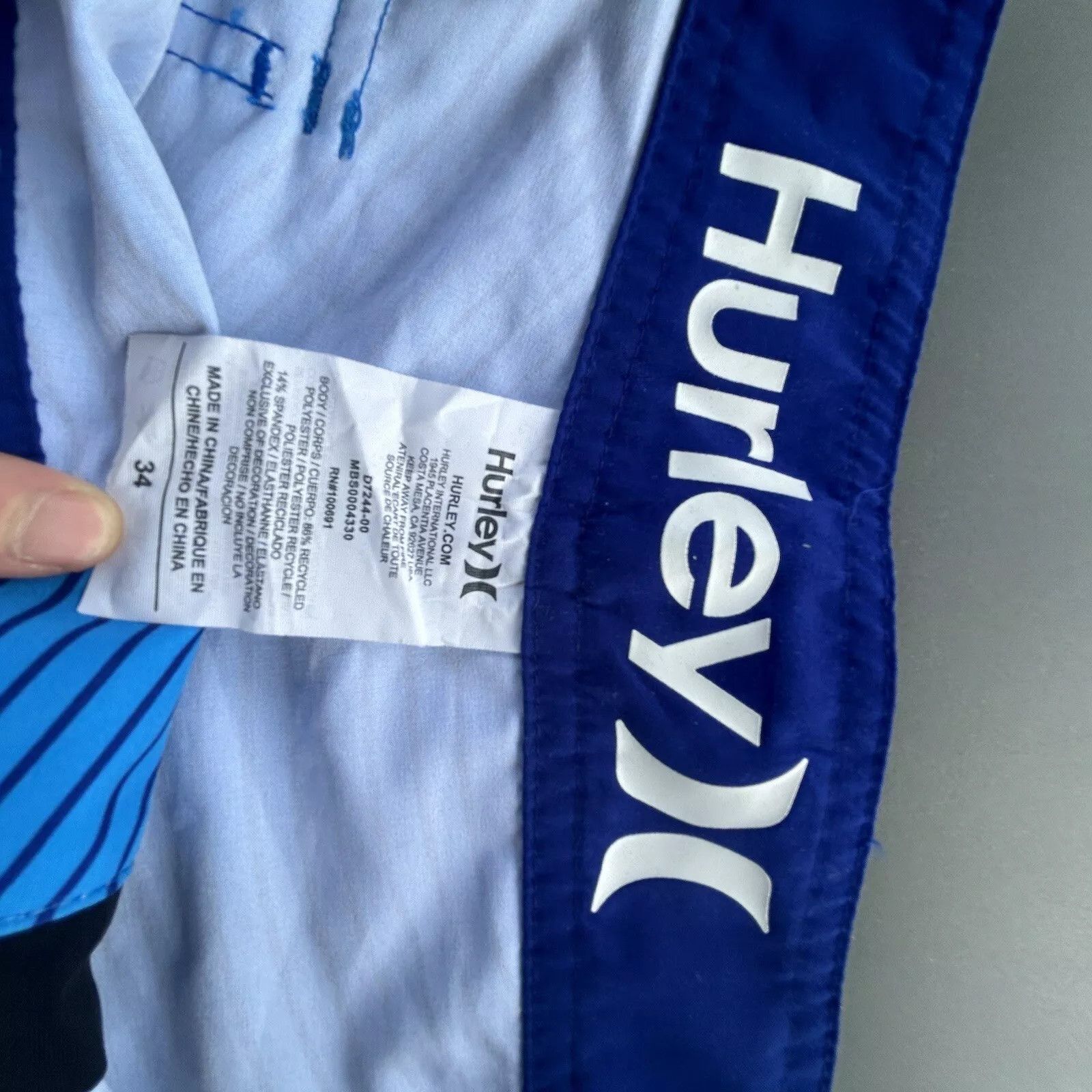 Hurley Hurley Phantom Block Party Team USA Blue Stretch Size US 34 / EU 50 - 3 Thumbnail