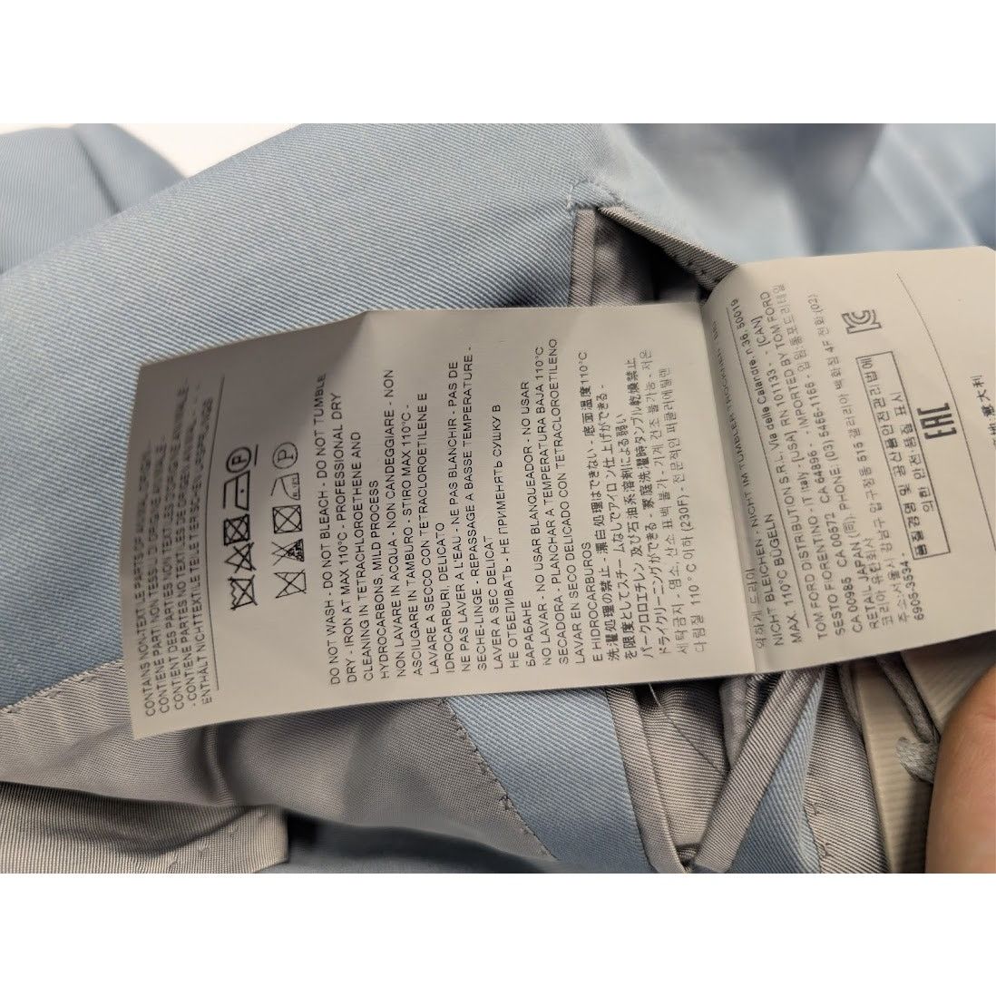 Tom Ford o1rshd1 Blazer Jacket in Light Blue Size US S / EU 44-46 / 1 - 18 Thumbnail