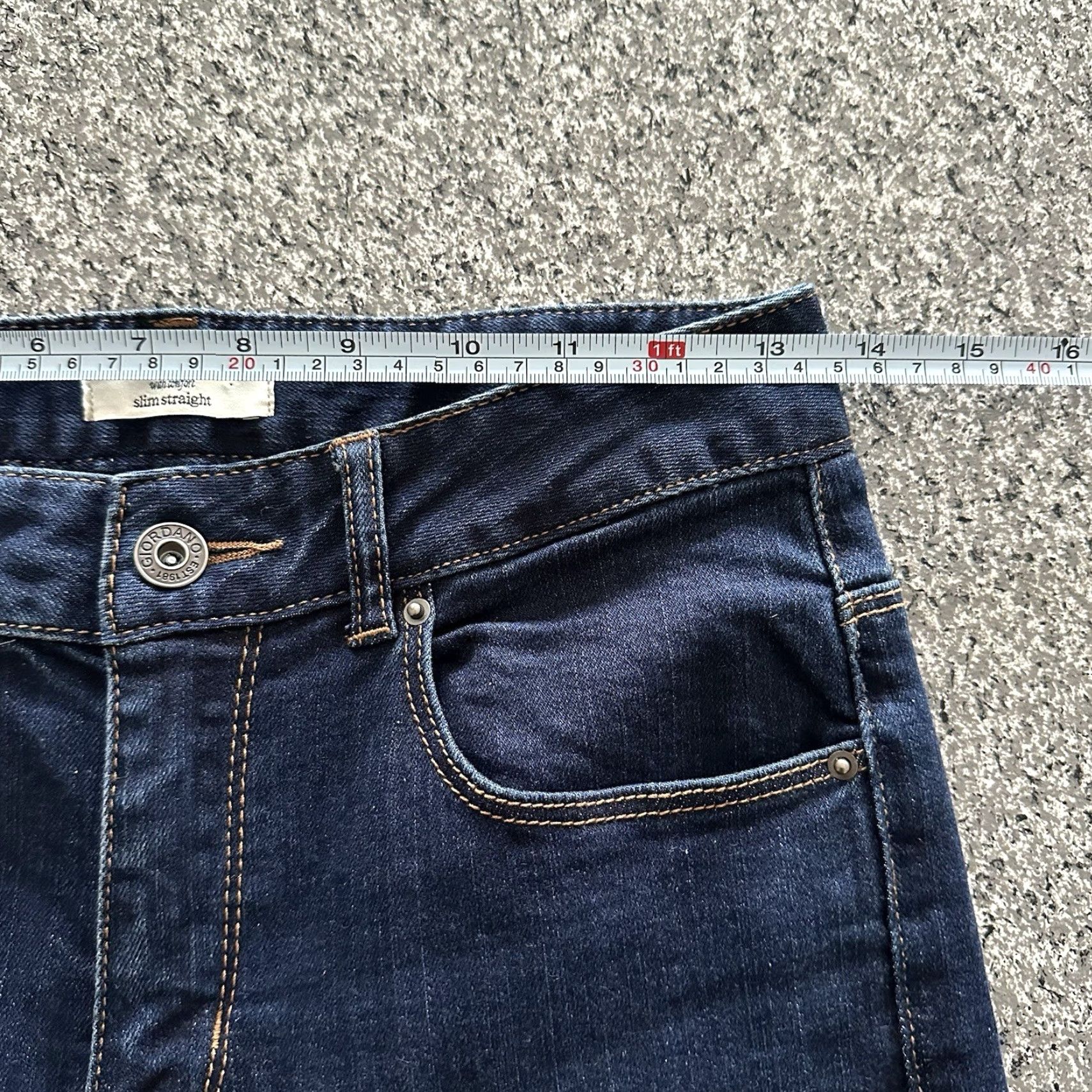 Denime Giordano Jeans Women’s Size 26 Slim Straight Dark Wash Stretch Denim Size 26" / US 2 / IT 38 - 7 Thumbnail