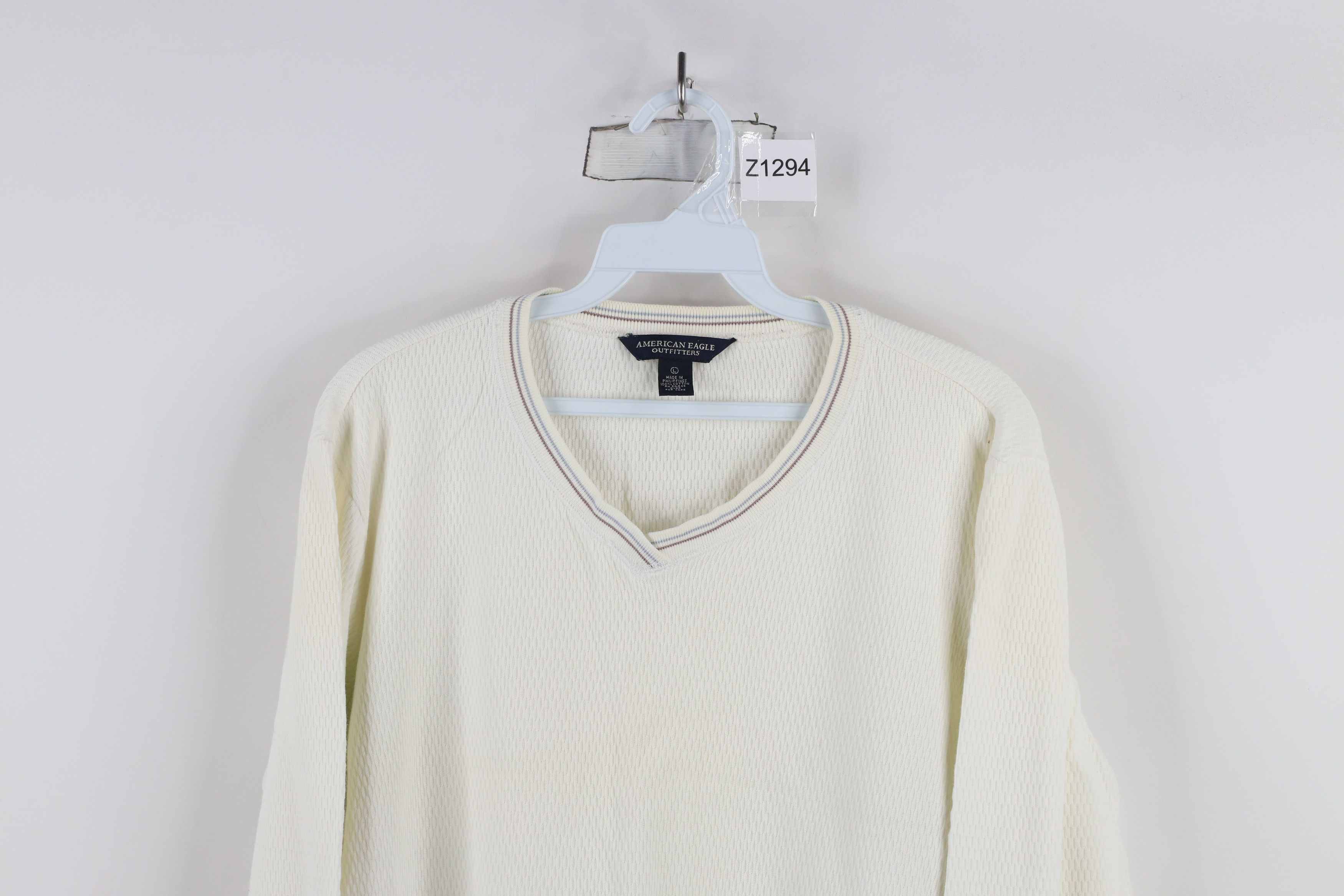 American Eagle Outfitters × Vintage Vintage 90s Y2K American Eagle Thermal Waffle Knit T-Shirt Size L / US 10 / IT 46 - 2 Thumbnail