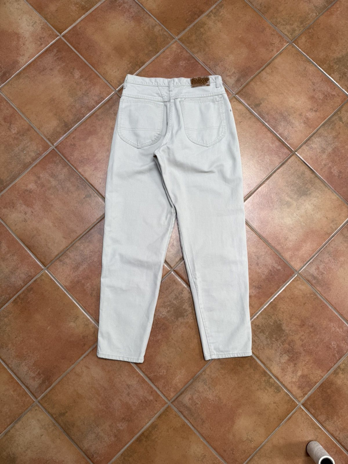 Marithe + Francois Girbaud Vintage Cream Stone Washed Girbaud Denim Pants Size US 30 / EU 46 - 11 Thumbnail
