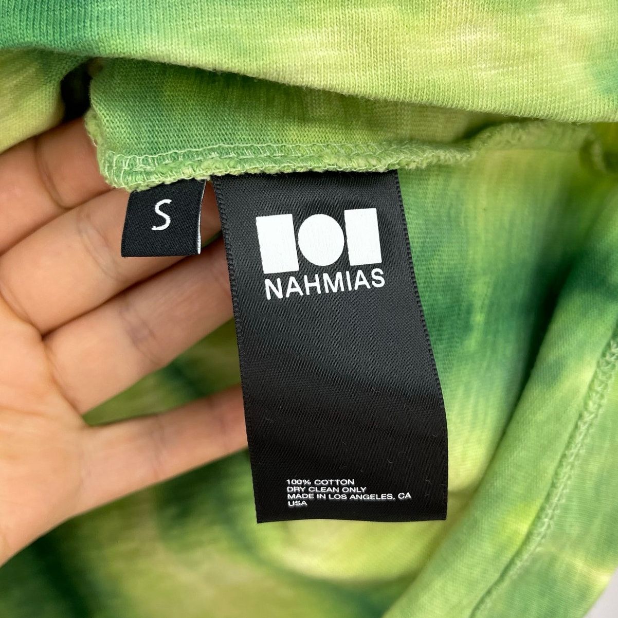 Nahmias Nahmias | Black Green Tie Dye Double Layered T-Shirt S Size US S / EU 44-46 / 1 - 10 Thumbnail