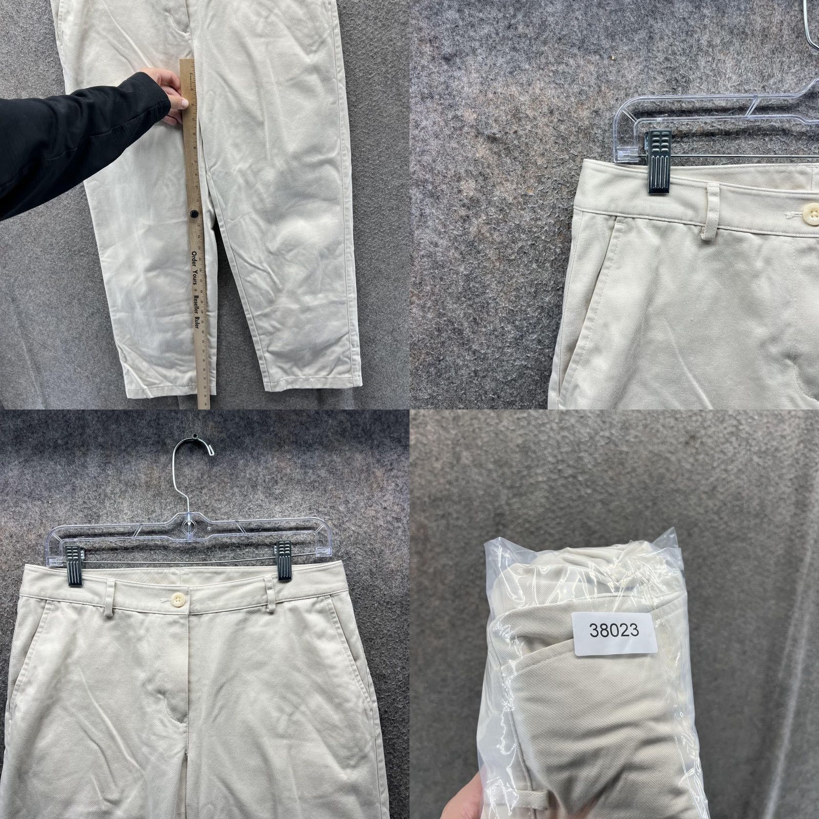 Vintage LL Bean Pants Womens 6 Khaki Favorite Fit Chino Straight Leg Cotton Casual Pockets Zip Back Welt Mens Womens Girls Boys Size 28" / US 6 / IT 42 - 8 Thumbnail