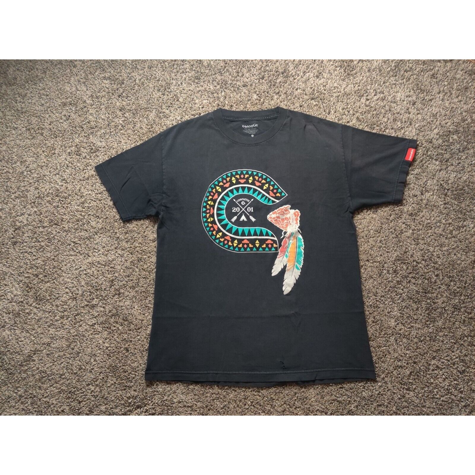 Other Connetic Shirt Adult Mens Large Faded Black Spell Out Logo Size US L / EU 52-54 / 3 - 1 Thumbnail