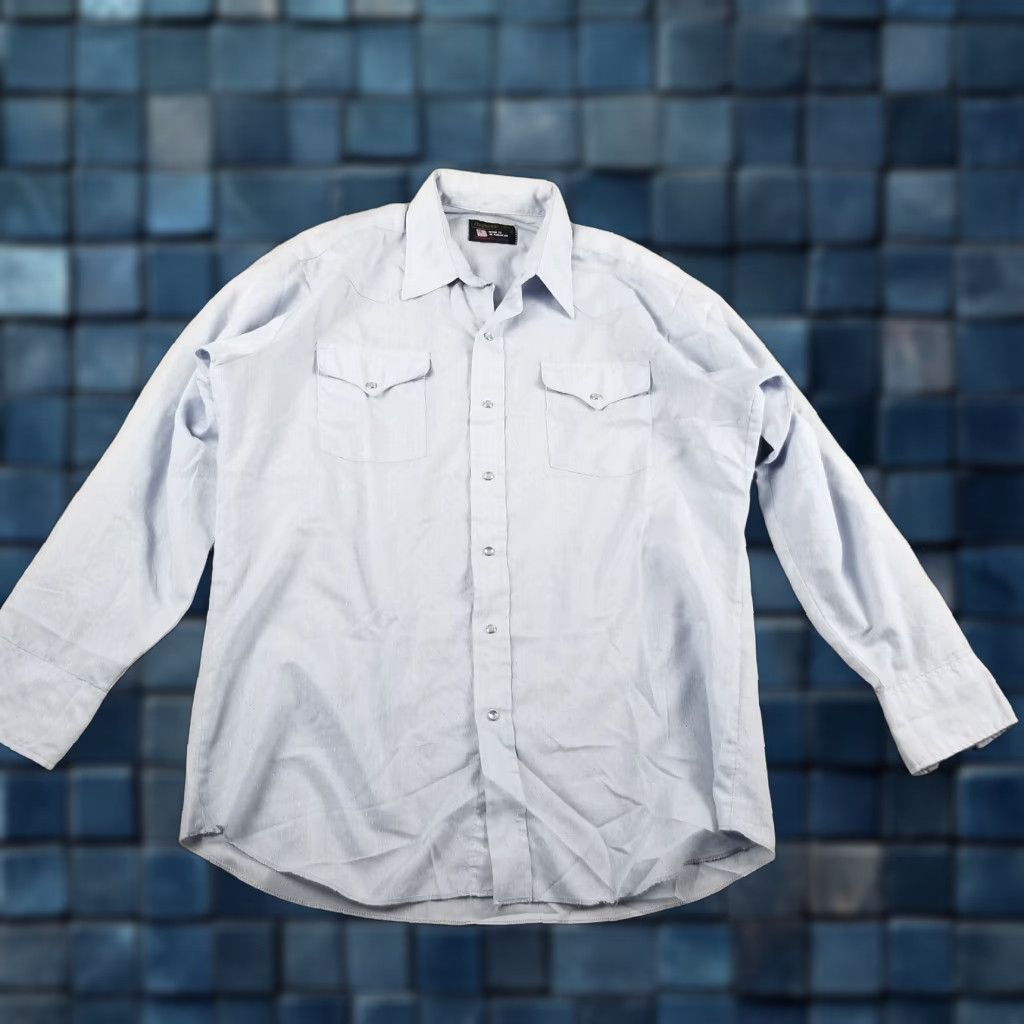 VINTAGE Panhandle Slim Men’s XL Cotton Polka Dot Pearl Snap Shirt Western Cowboy 80s 90s Classic