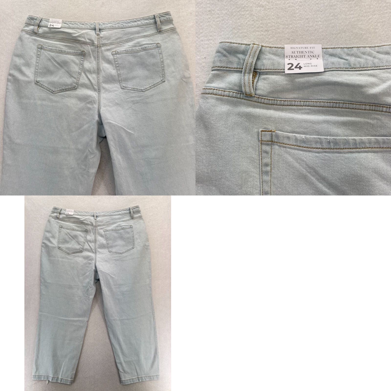 Vintage Lane Bryant Jeans Women’s Plus 24L Signature Fit Straight Ankle Light Blue Denim Size 24 Plus Jeans Denim Straight 5-Pocket Size 42" / US 20 - 9 Thumbnail