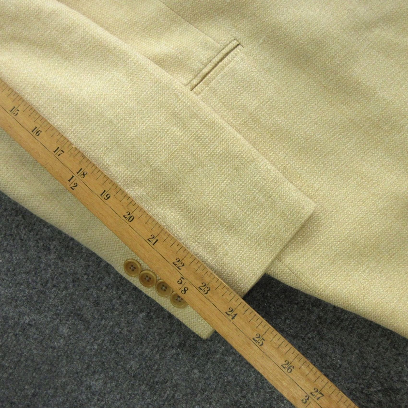 Brooks Brothers Brooks Brothers Sport Coat Jacket Men's 42 Regular Beige Linen Wool Two-Button Notch Lapel 2-Piece Size US XS / EU 42 / 0 - 5 Thumbnail