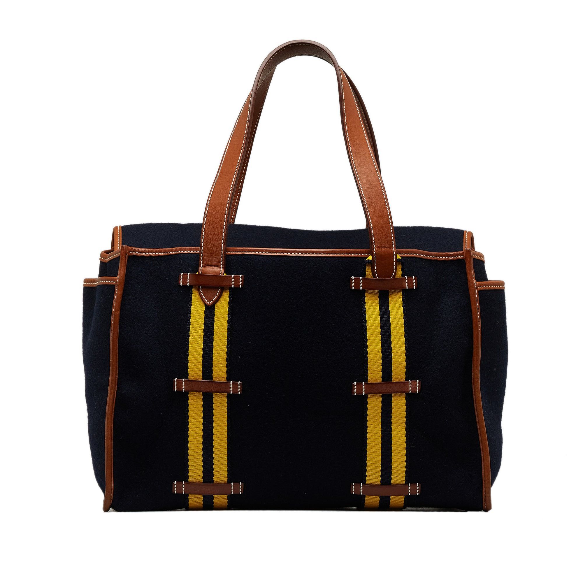 image of Hermes Cabas Camail Tote Bag in Blue, Women's