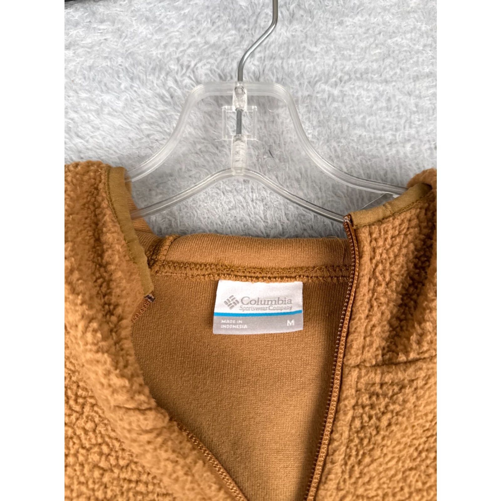Vintage Columbia Mens Sweater Pullover Hoodie 1/4 Zip Front Pocket Fleece Brown M Casual Outdoor Classic Size US M / EU 48-50 / 2 - 7 Thumbnail