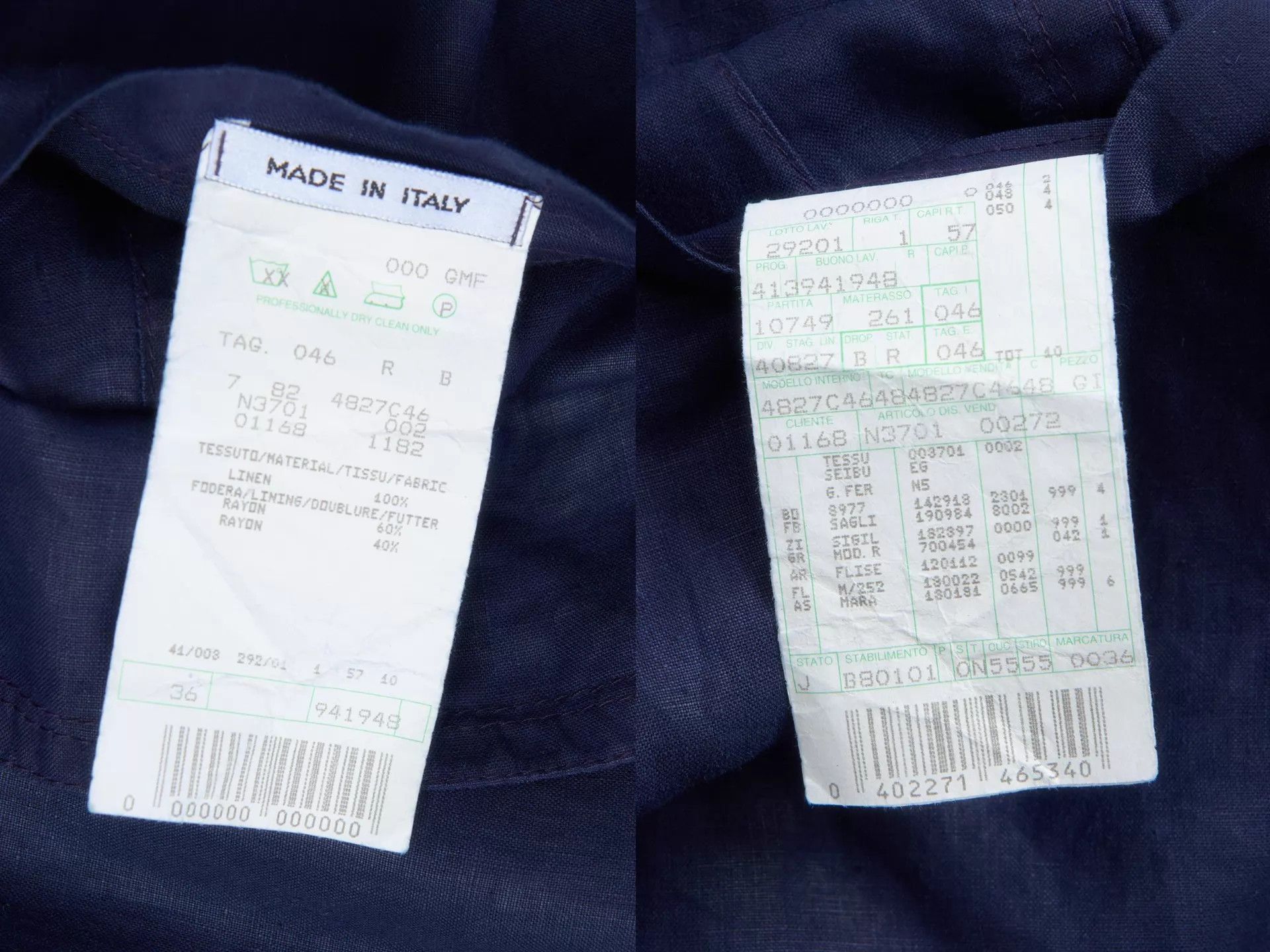 Gianfranco Ferre GIANFRANCO FERRE 90s STUDIO Line Indigo Linen Jacket Size US S / EU 44-46 / 1 - 9 Thumbnail