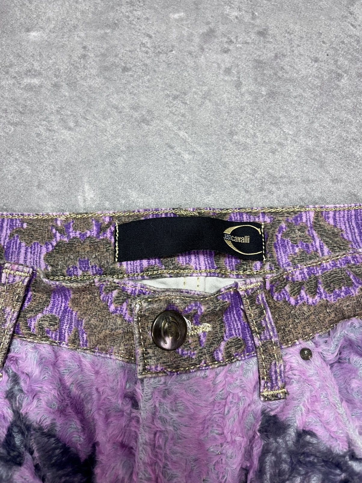Just Cavalli SS2005 Just Cavalli Mountain Peninsula Purple Pants 26 27 Size 26" / US 2 / IT 38 - 9 Thumbnail