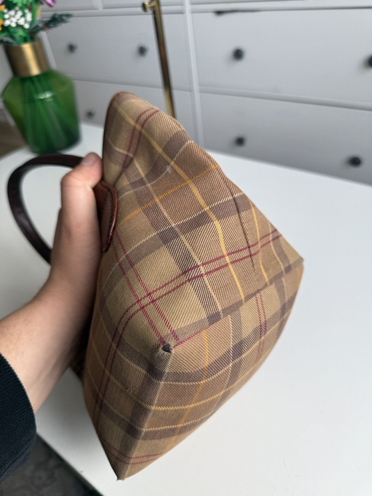 Barbour × Designer Barbour tartan big logo mini handbag designer old money rare Size ONE SIZE - 9 Thumbnail