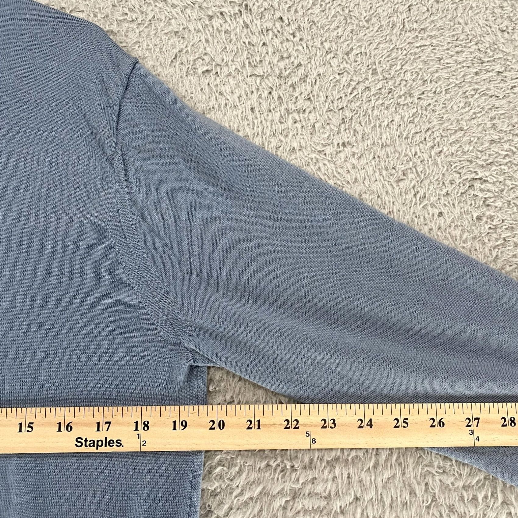 Reiss Reiss Wessex Sweater Mens L Blue 100% Merino Wool Crewneck Lightweight Knit Solid Size US L / EU 52-54 / 3 - 5 Thumbnail
