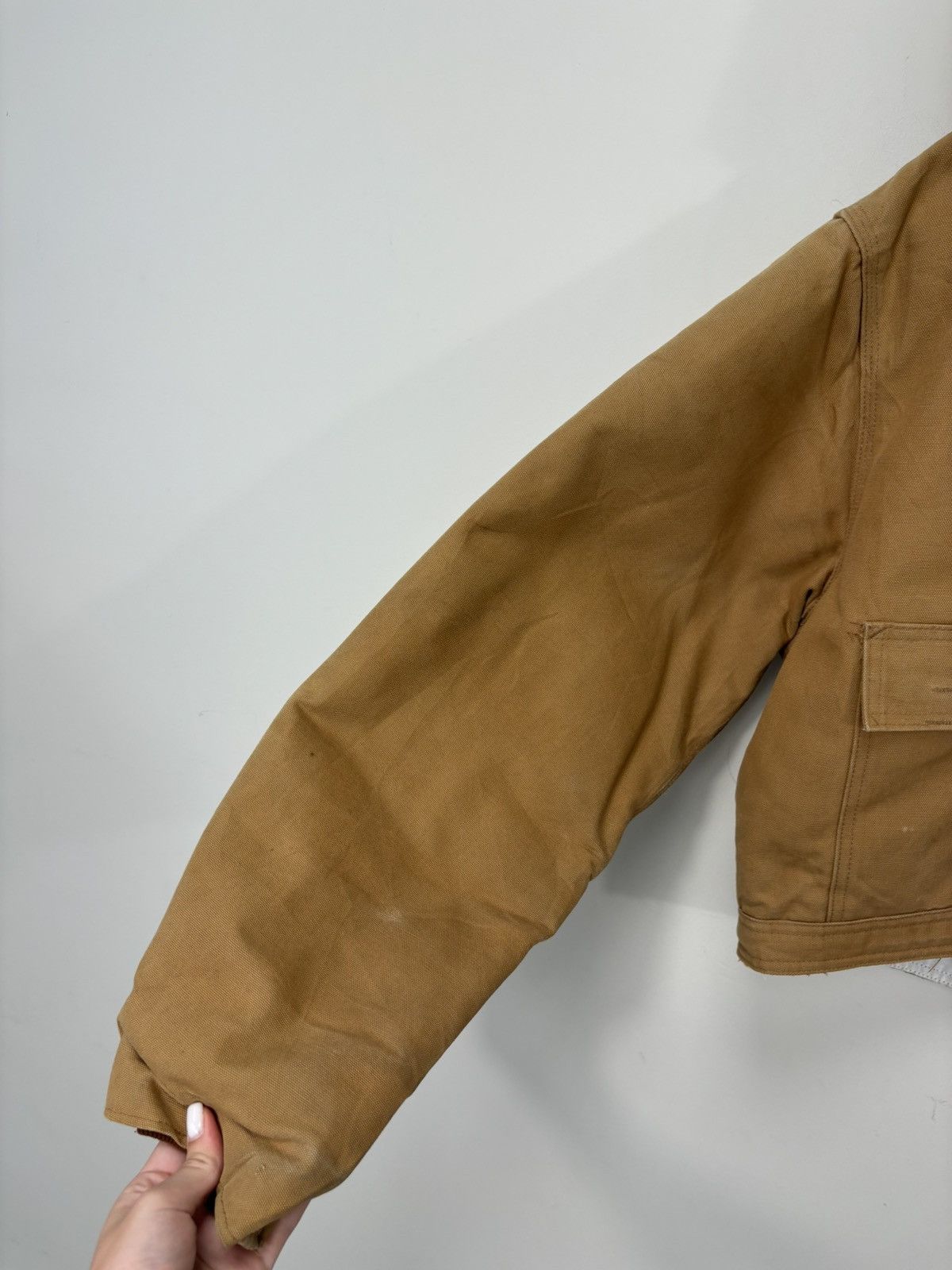 Carhartt Vintage 90s Carhartt USA Workwear Hooded Boxy Cropped Jacket Size US L / EU 52-54 / 3 - 12 Thumbnail