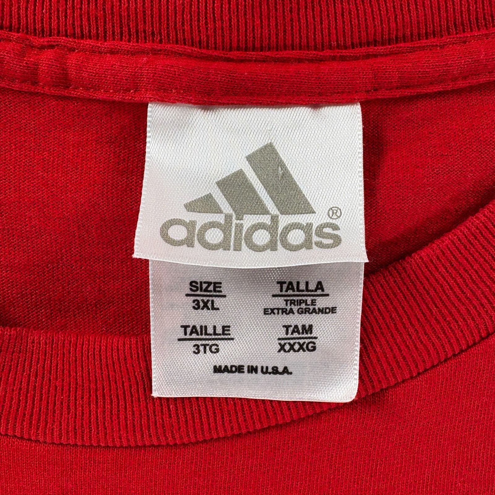 Adidas Vintage Adidas Equipment Red T-Shirt Men 3XL Made In USA Big Size US XXL / EU 58 / 5 - 4 Thumbnail
