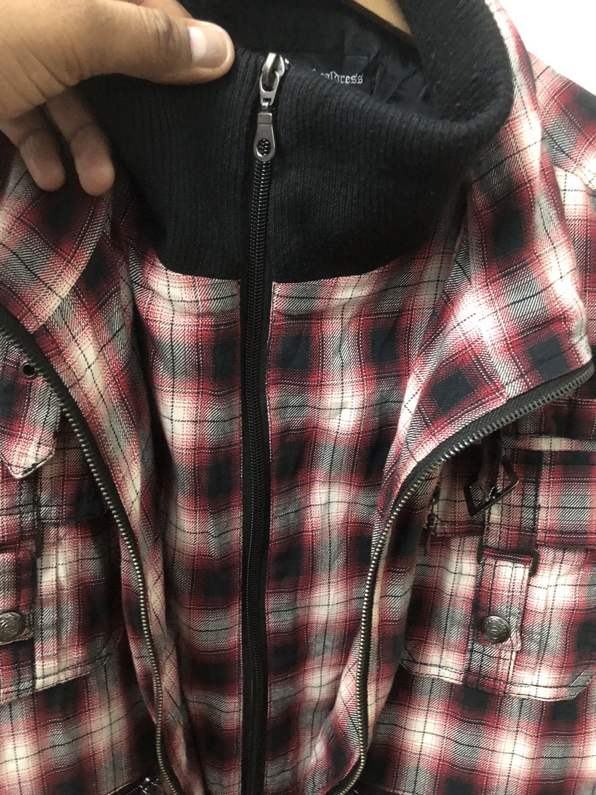 If Six Was Nine × Japanese Brand × Le Grande Bleu (L.G.B.) Bareback Realdress Tartan Double layer zipper Punk Jacket Size US L / EU 52-54 / 3 - 2 Thumbnail