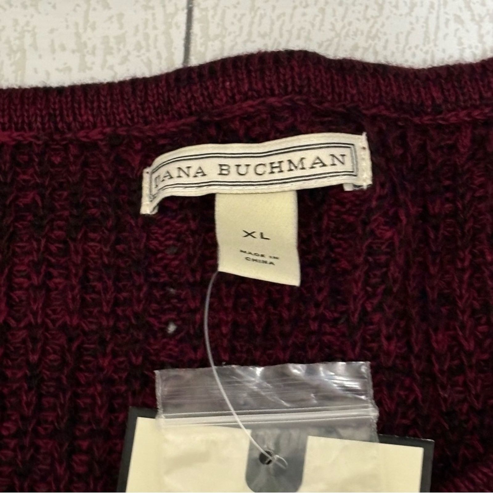 Other Dana Buchman Red and Black Loose Fit Sweater Size XL NWT Size XL / US 12-14 / IT 48-50 - 10 Thumbnail