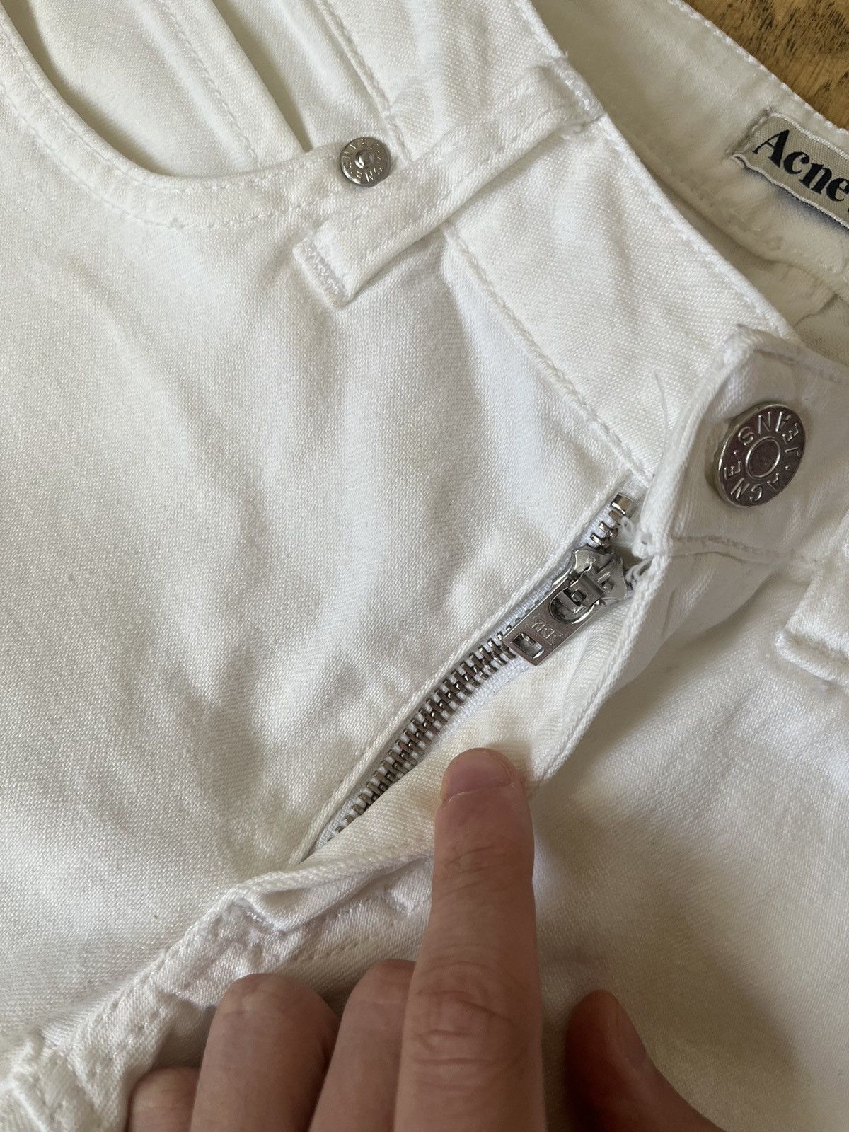 Acne Studios × Vintage Vintage Acne Studios White Denim Jeans Size 27/32 Y2K USA Size 32" / US 10 / IT 46 - 13 Thumbnail