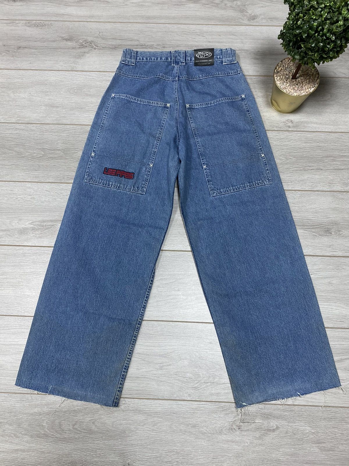Lee Rare💥Crazy Vintage Lee Pipes multi mesh Pocket Baggy Jeans Size US 30 / EU 46 - 8 Thumbnail