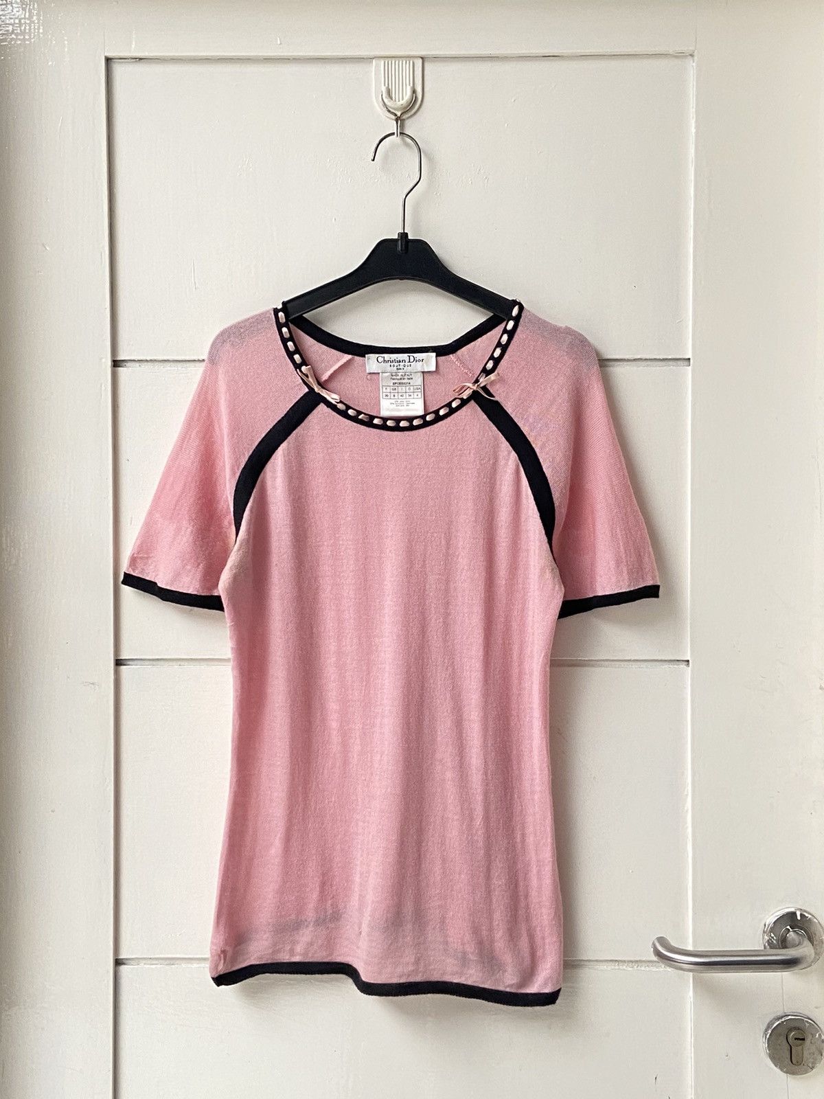 Dior Christian Dior Crystal Embellished White T-shirt | Grailed
