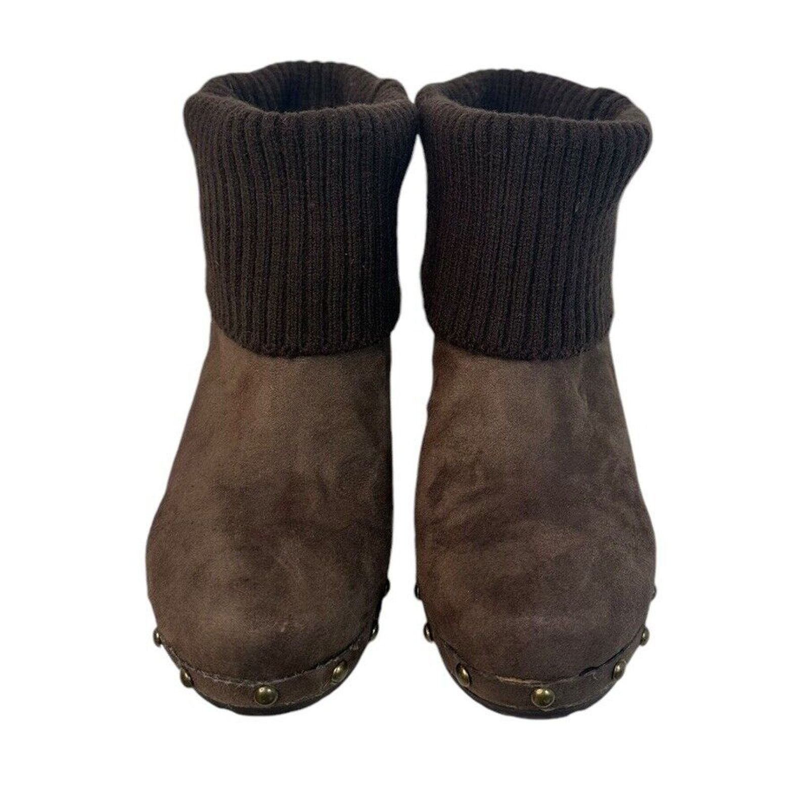 Other Kathy Van Zeeland Brown Sweater Cuff Platform Ankle Boot 7.5 Size US 7.5 / IT 37.5 - 4 Thumbnail