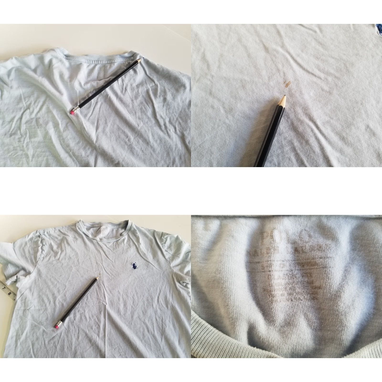 Polo Ralph Lauren Polo Ralph Lauren Shirt T-Shirt Men Small Blue Distressed Logo Embroidered Crew Neck Knit Cotton Short Sleeve Regular Fit Vintage: No Size US S / EU 44-46 / 1 - 8 Thumbnail