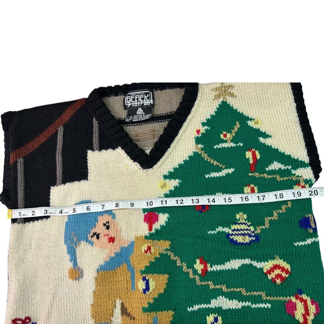 Other Vintage 1988 Berek Hand-Knit Wool Christmas Sweater Vest - S Size M / US 6-8 / IT 42-44 - 4 Thumbnail