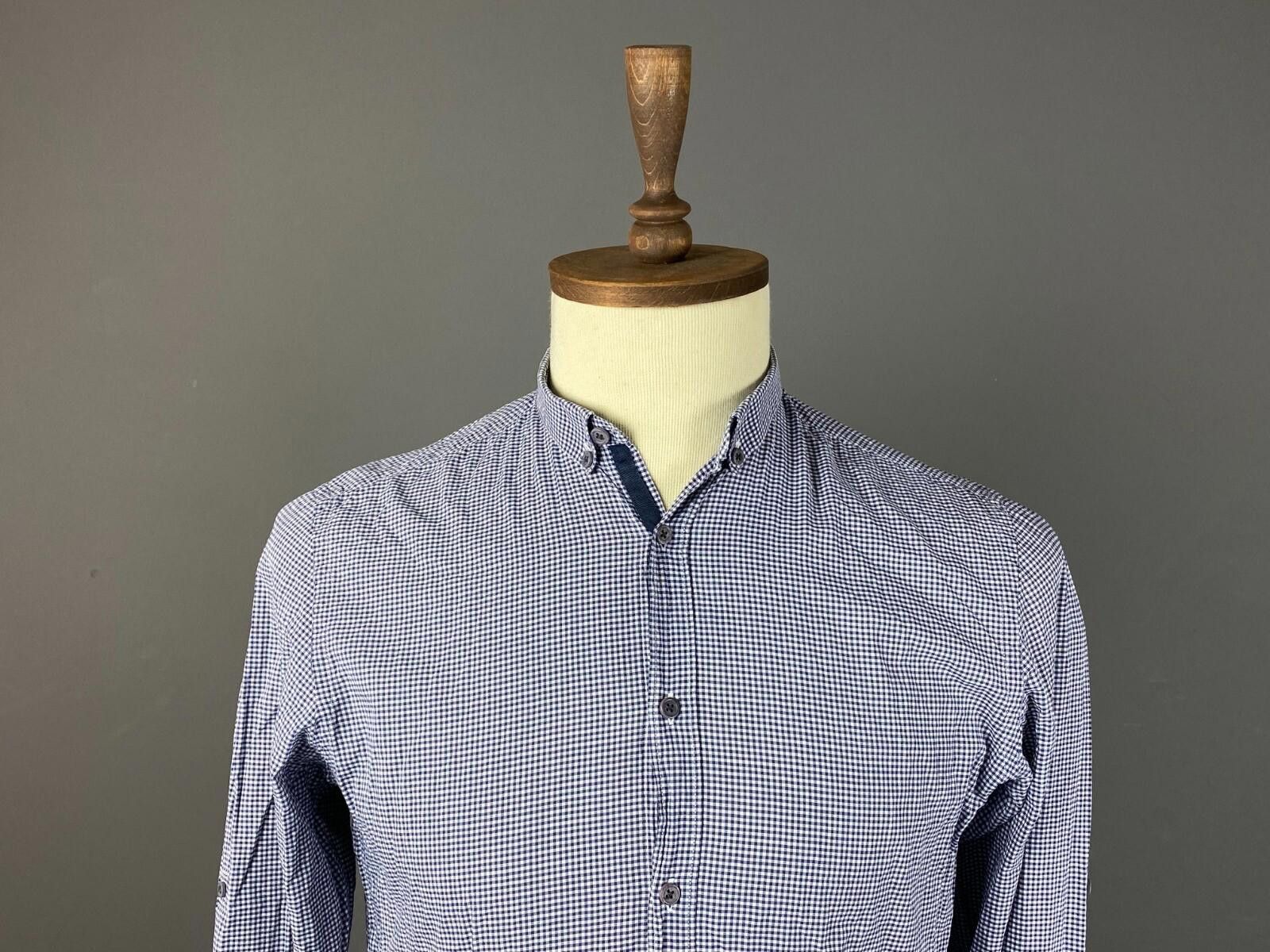 The Kooples The Kooples Sport Check Blue Summer Button Down Shirt Size M Size US M / EU 48-50 / 2 - 2 Thumbnail