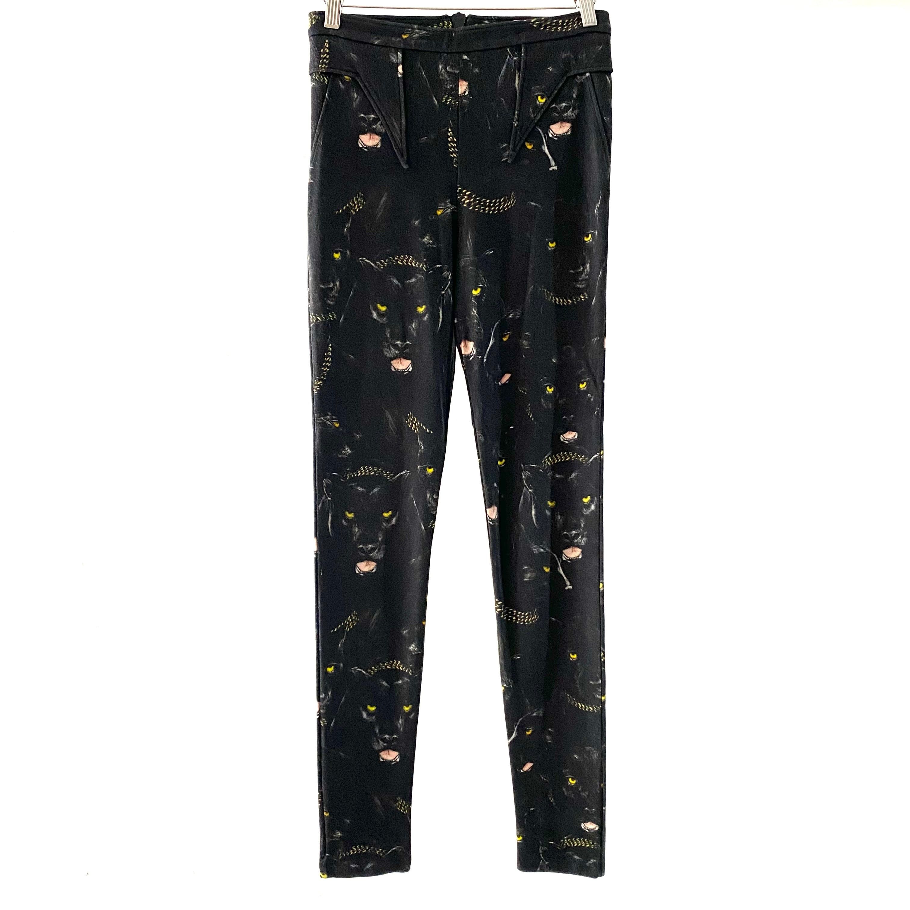 Givenchy Ladys Givenchy Pants Black Panther Size 26" / US 2 / IT 38 - 4 Thumbnail