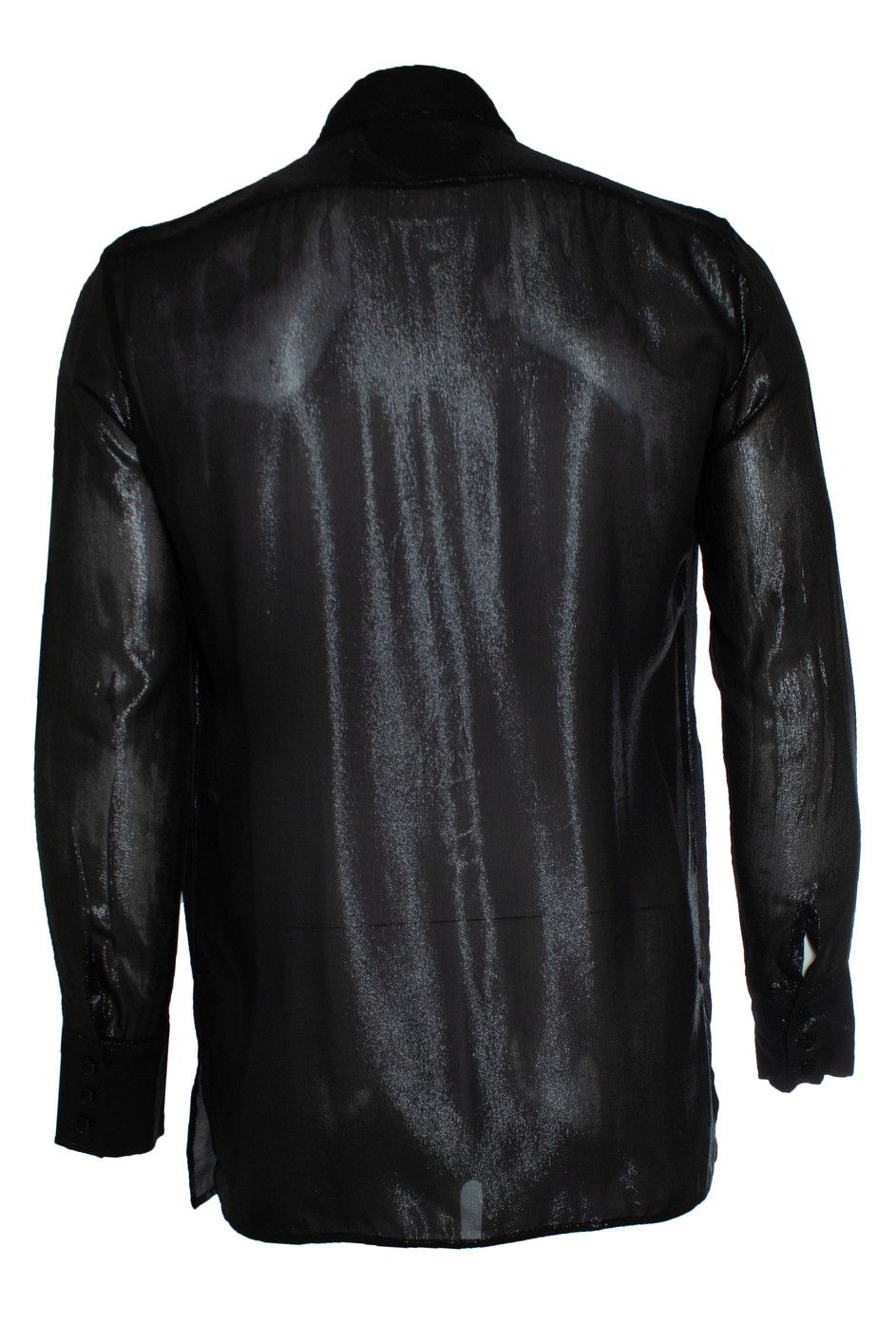 Saint Laurent Paris Saint Laurent, Lurex shirt with ruched strokes 2019 Size US S / EU 44-46 / 1 - 2 Thumbnail
