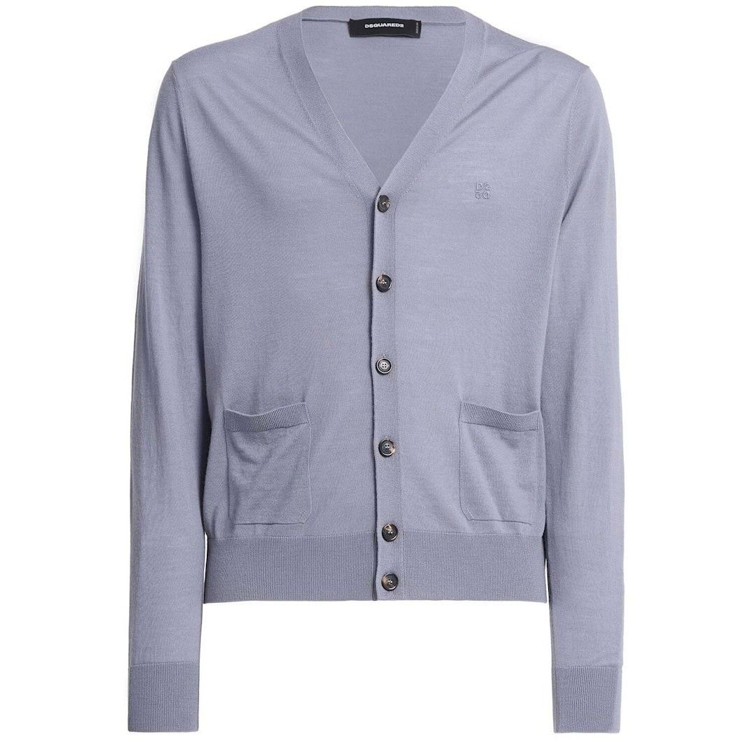 Dsquared2 DSQUARED2 Gray Wool Knit Cardigan New & Authentic (Men's siz Size US S / EU 44-46 / 1 - 1 Thumbnail