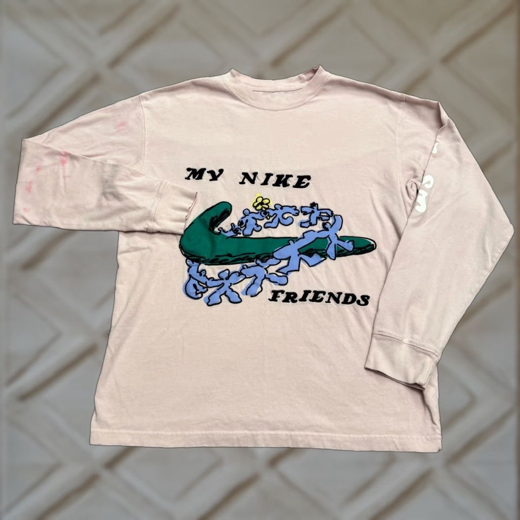 Nike Nike shirt Men Small Pink Long Sleeve Crew Neck Graphic T‑Shirt Sportswear Casual All Seasons 100% Cotton SS21 Size US S / EU 44-46 / 1 - 1 Thumbnail