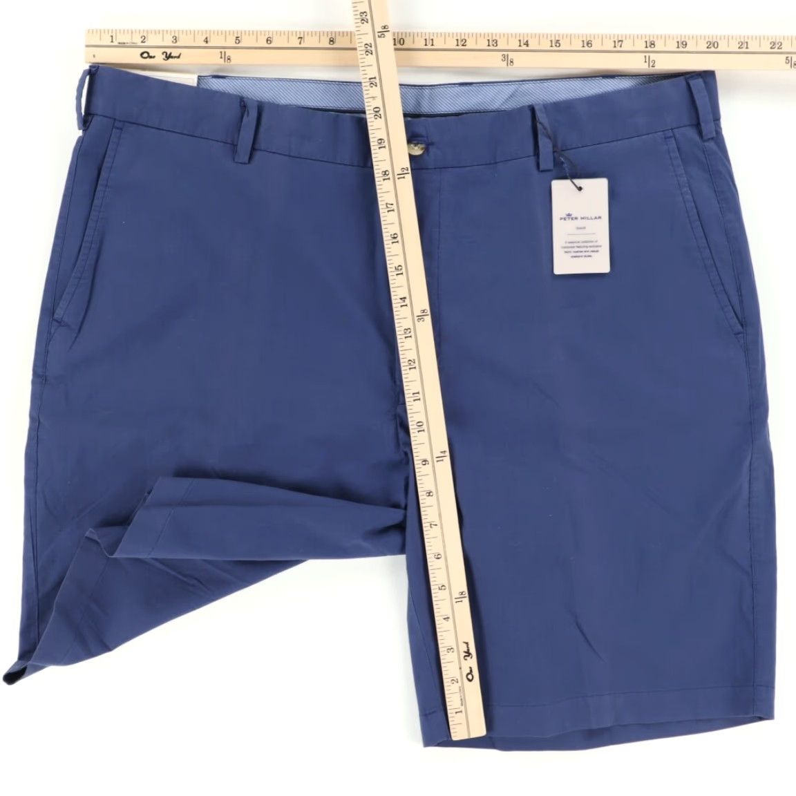 Peter Millar Peter Millar Stretch Seaside Cotton Blend Microfiber Chino Shorts Blue Men's 40 Size US 40 / EU 56 - 3 Thumbnail