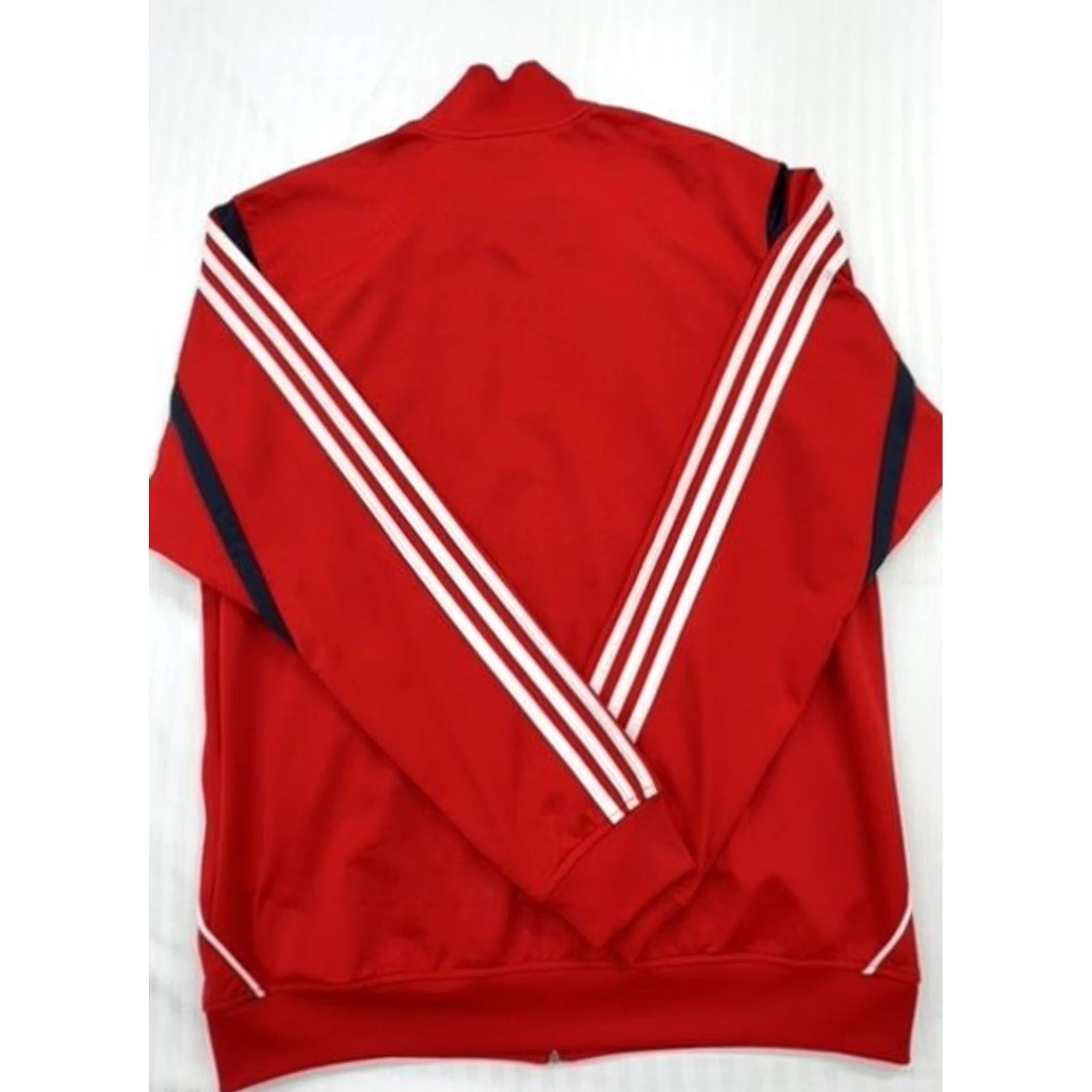 Adidas Adidas Men's Red Blocking Track Jacket 3-Stripes Full Zip L Size US L / EU 52-54 / 3 - 2 Thumbnail