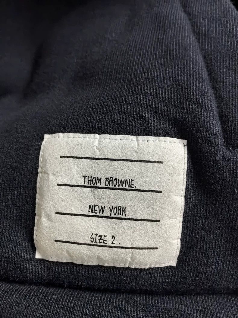 Thom Browne Thom Browne size2 A striped hoodie with a ribbon on the bac Size US M / EU 48-50 / 2 - 4 Thumbnail