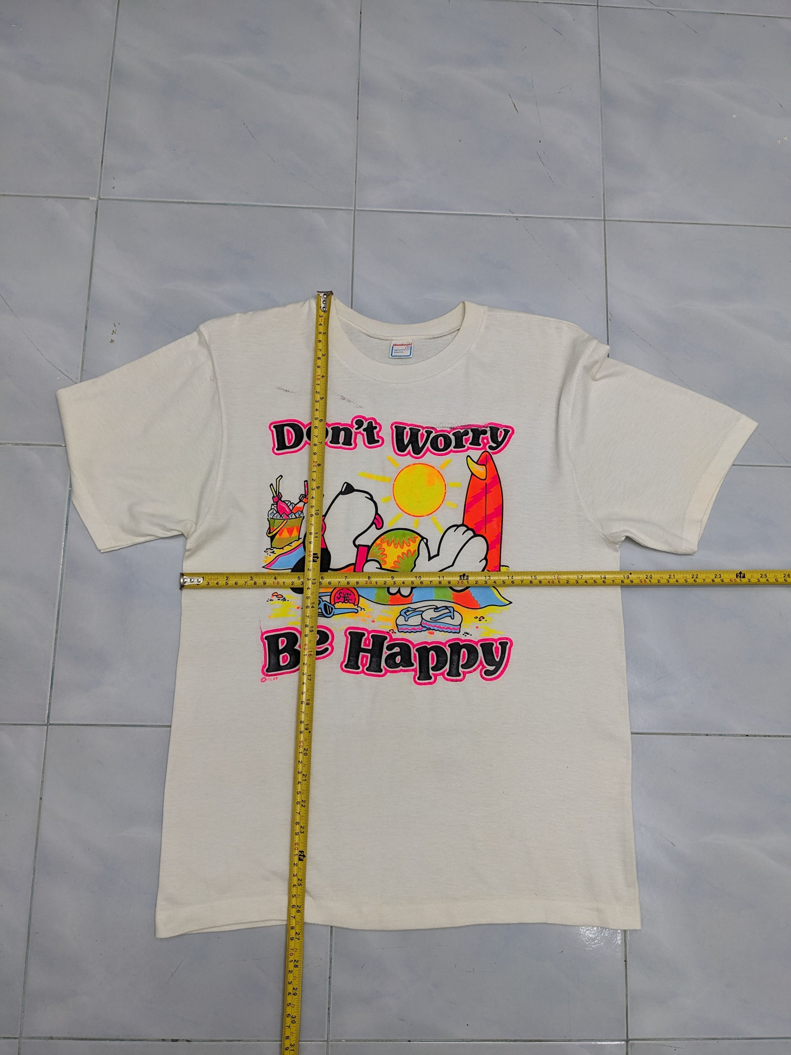 Peanuts Vintage 1989 Peanuts Dont Worry Be Happy Tshirt Size US M / EU 48-50 / 2 - 5 Thumbnail
