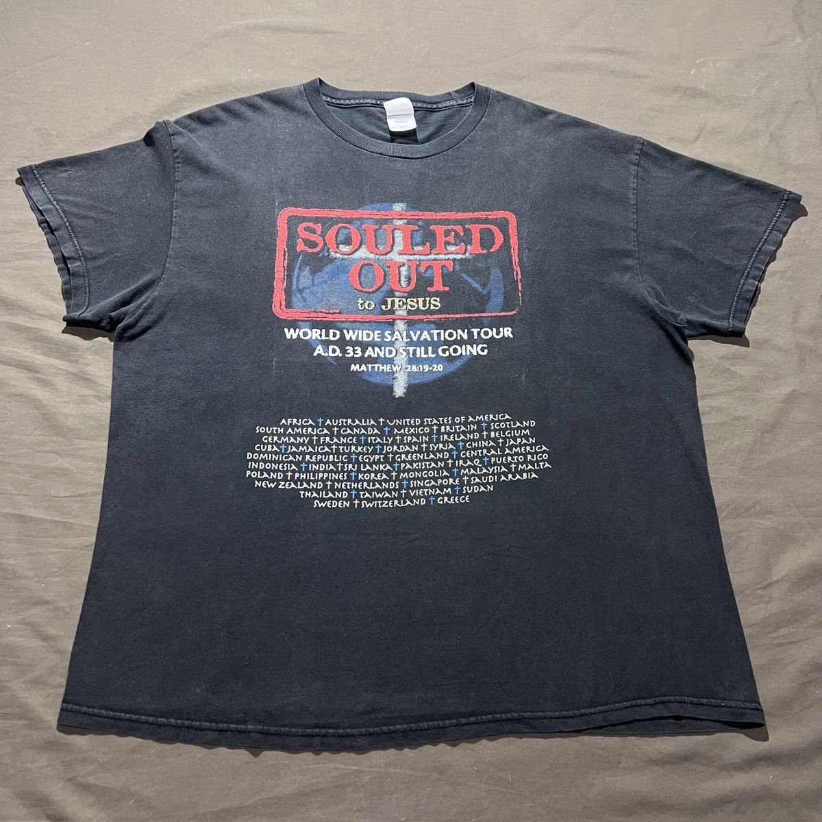 Vintage Vintage Y2K Souled Out to Jesus God Bible Holy Tour XL Faded Size US XL / EU 56 / 4 - 5 Thumbnail