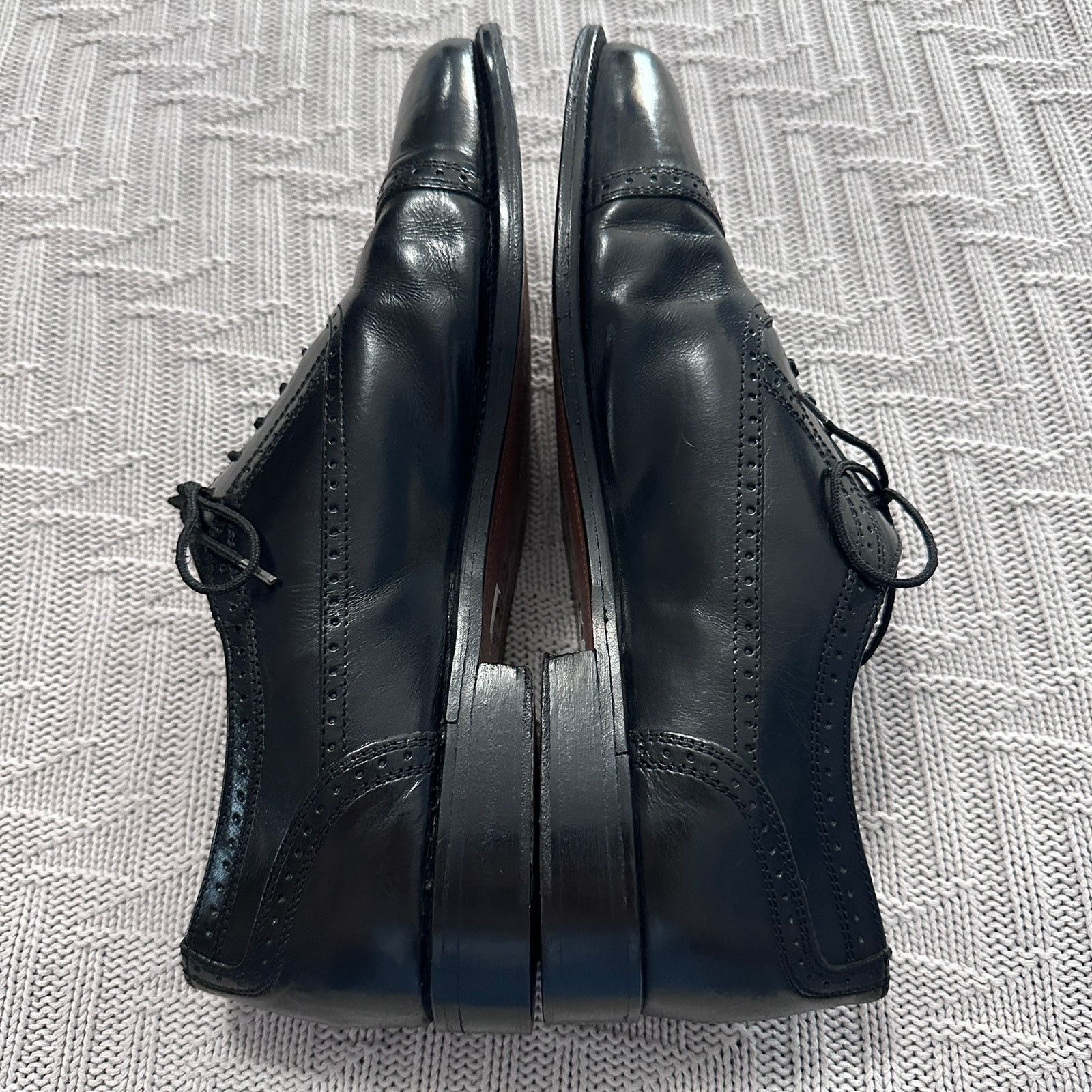 Stanley Blacker Stanley Backer black Italian leather lace up oxfords Size US 10.5 / EU 43-44 - 4 Thumbnail