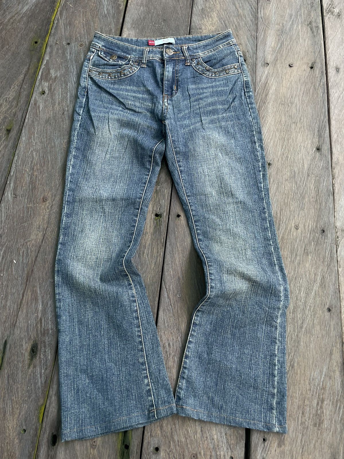 2000s Fufu japan flared poem denim y2k style