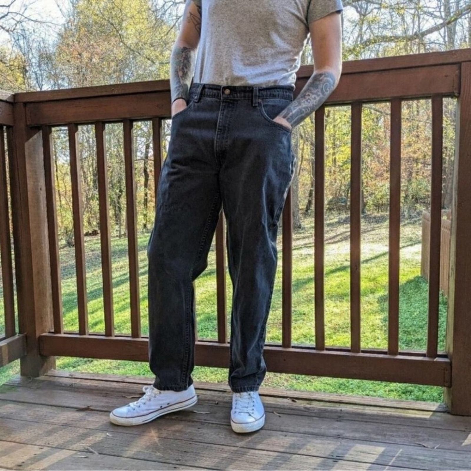 Levi's Vintage Levi’s 505 Black Jeans Size US 32 / EU 48 - 1 Thumbnail