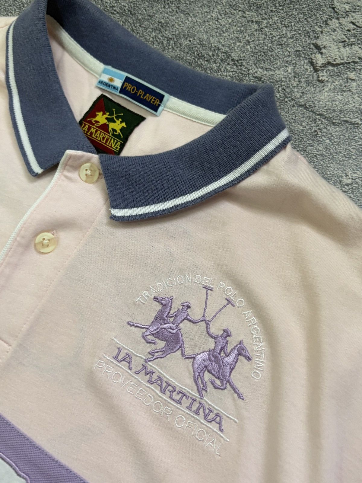 La Martina La Martina Argentina Ocean Polo Club Pink Patch Logo XXL Size US XXL / EU 58 / 5 - 6 Thumbnail