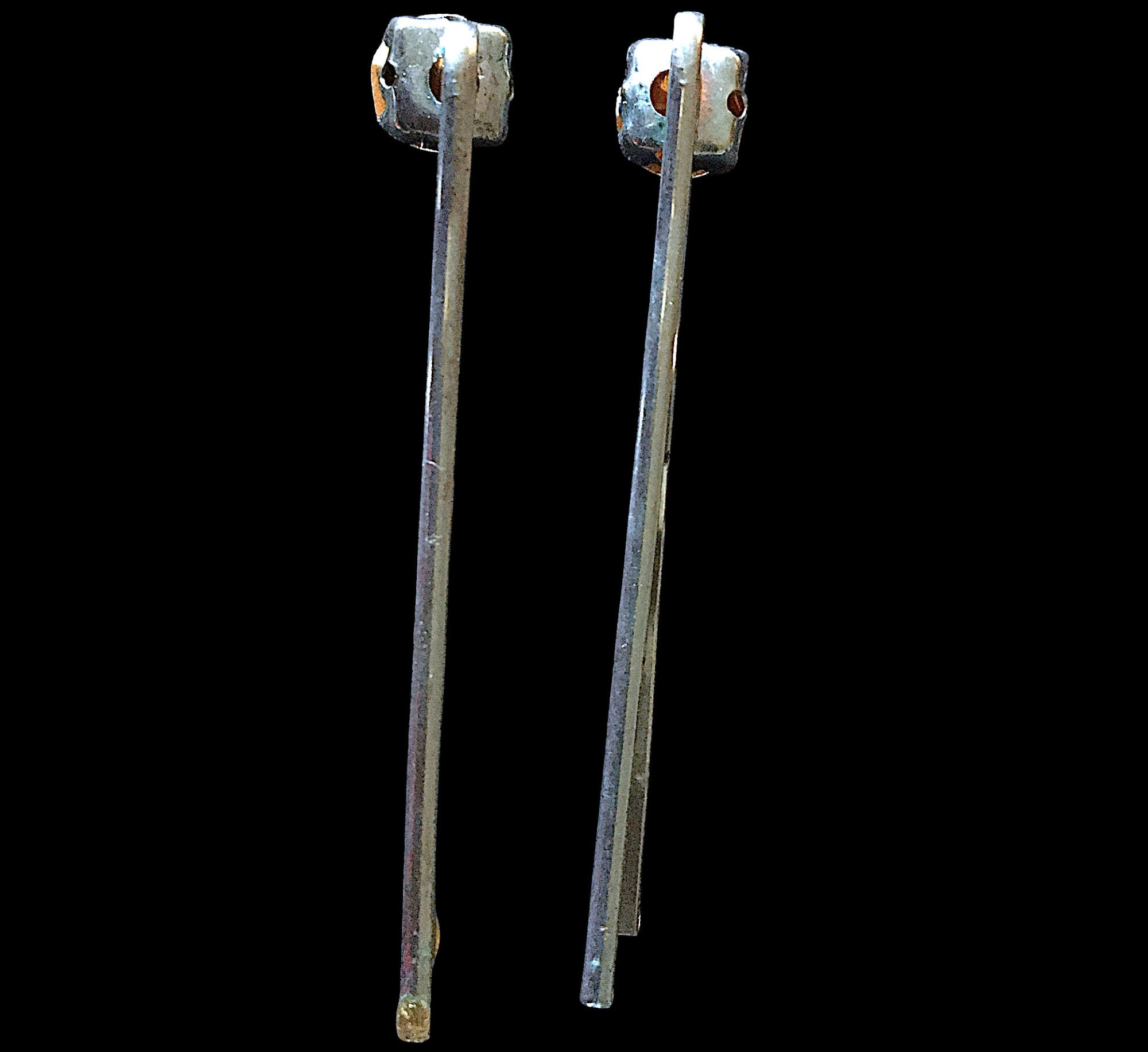 Other Antique Silver-Tone Hairpins with Faceted Rhinestones Size ONE SIZE - 2 Thumbnail