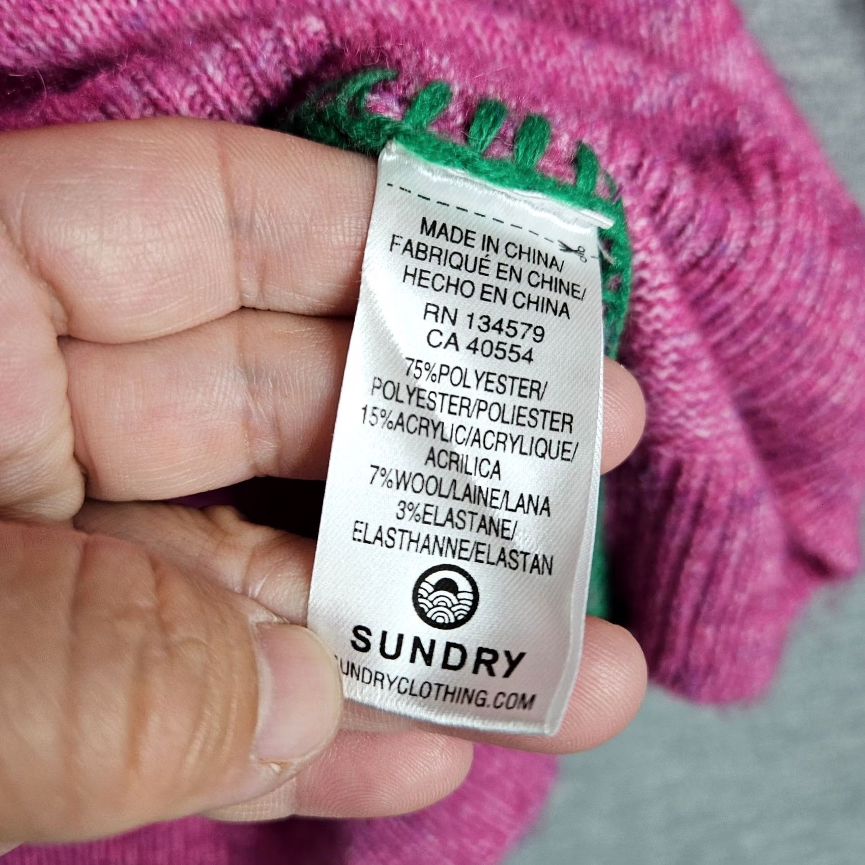 Vintage SUNDAY Pink Pullover Long Sleeve Sweater XS Womens Crew Neck Button Knit All Seasons Vintage? No Size XS / US 0-2 / IT 36-38 - 6 Thumbnail
