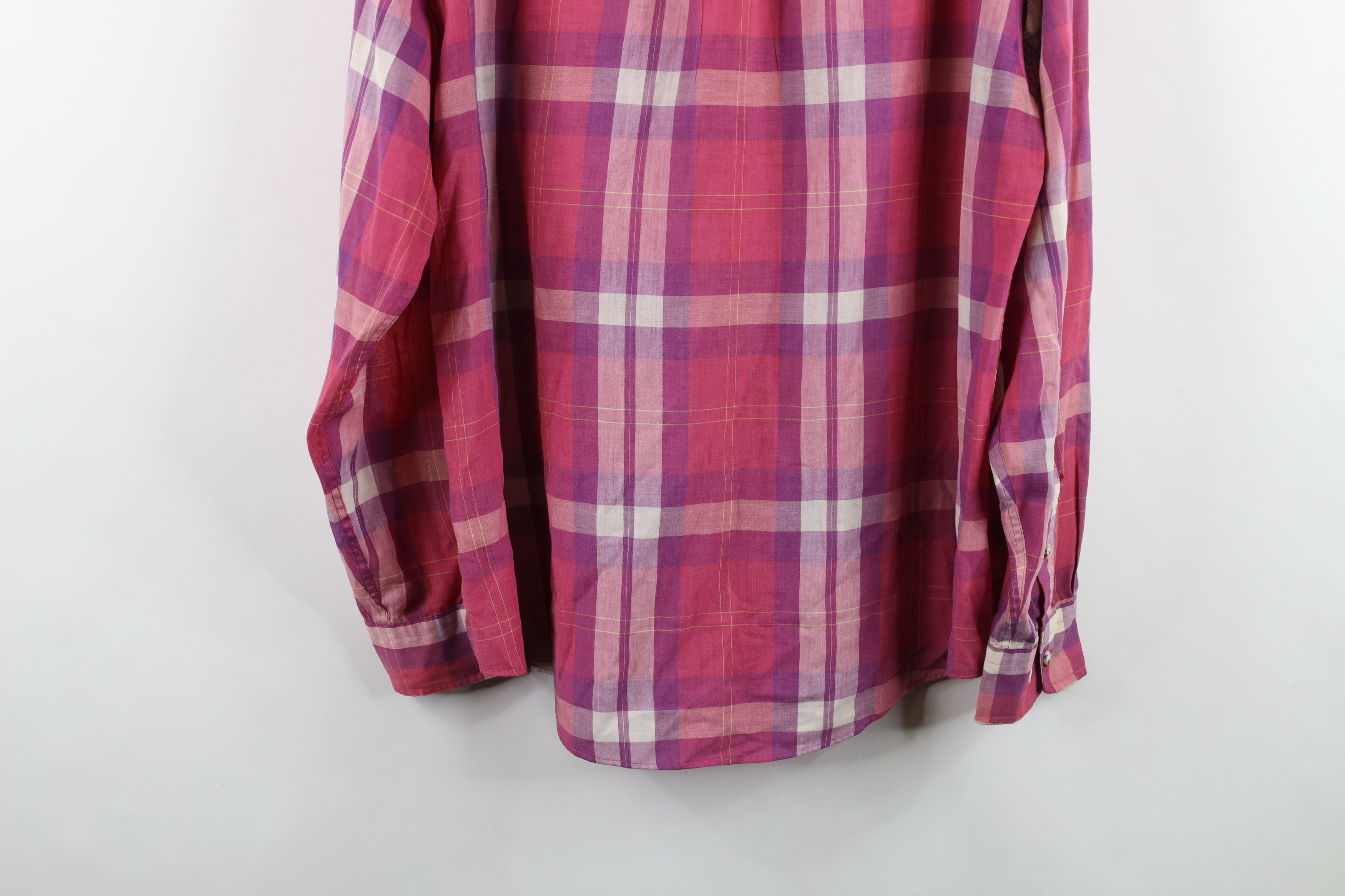 Vintage Vintage 90s Streetwear Thin Collared Button Down Shirt Plaid Size US L / EU 52-54 / 3 - 12 Thumbnail