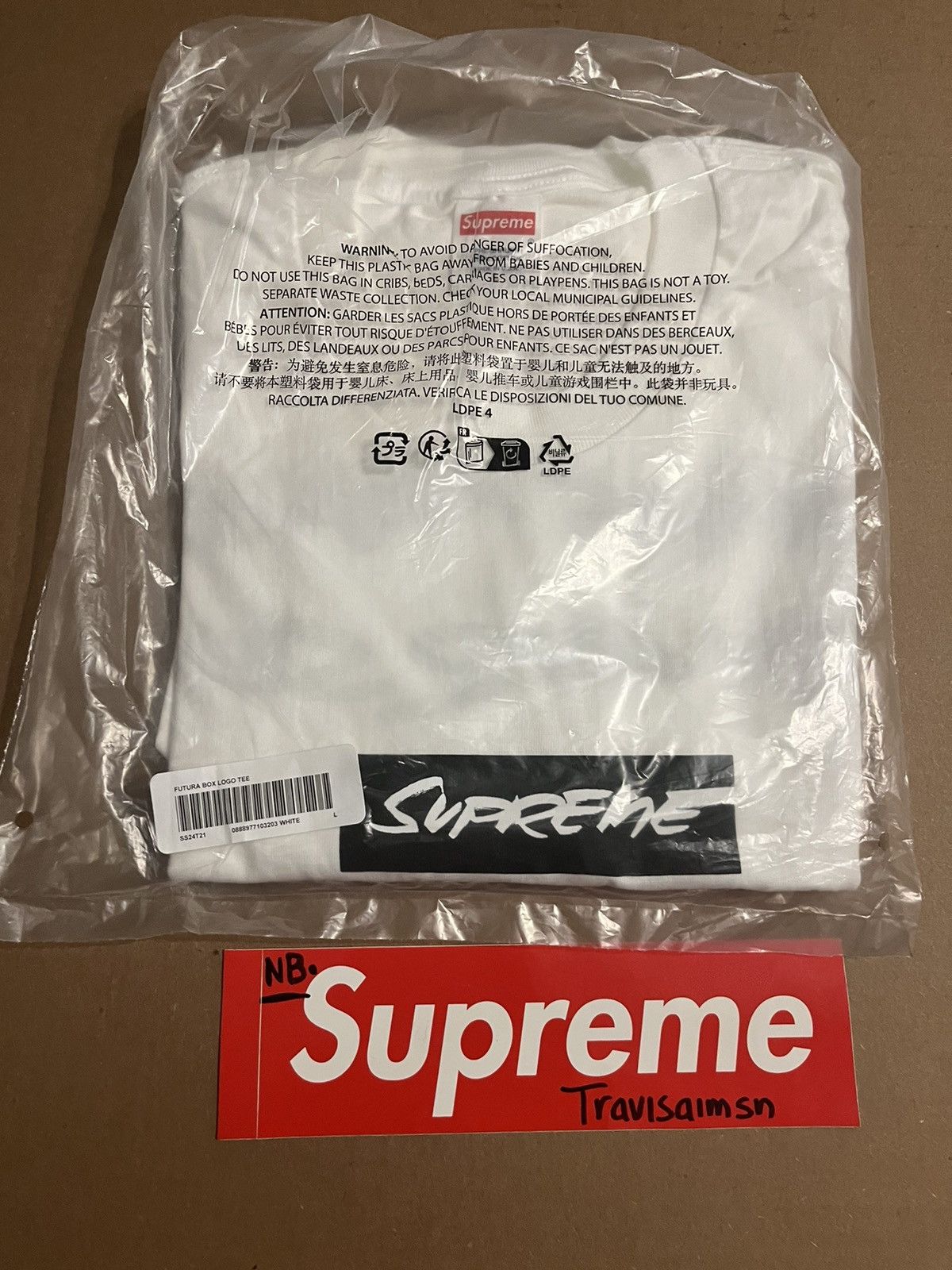 Supreme White Box Logo Tee | Grailed