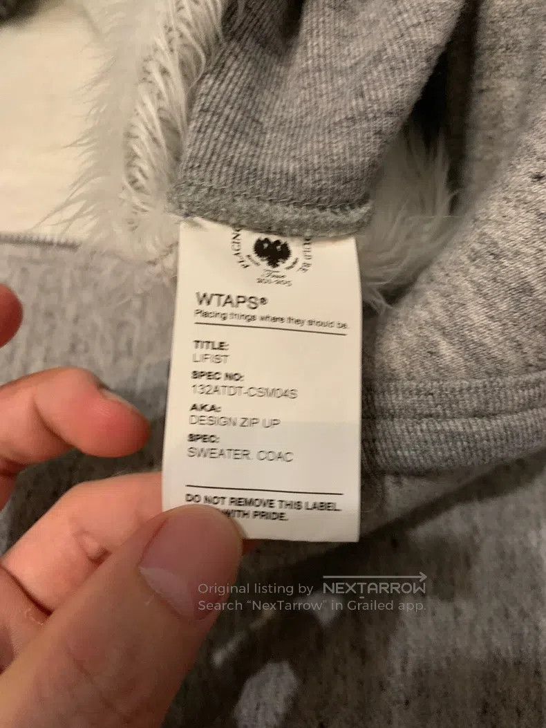 Wtaps Wtaps Gray fleece hoodie Size US L / EU 52-54 / 3 - 9 Thumbnail