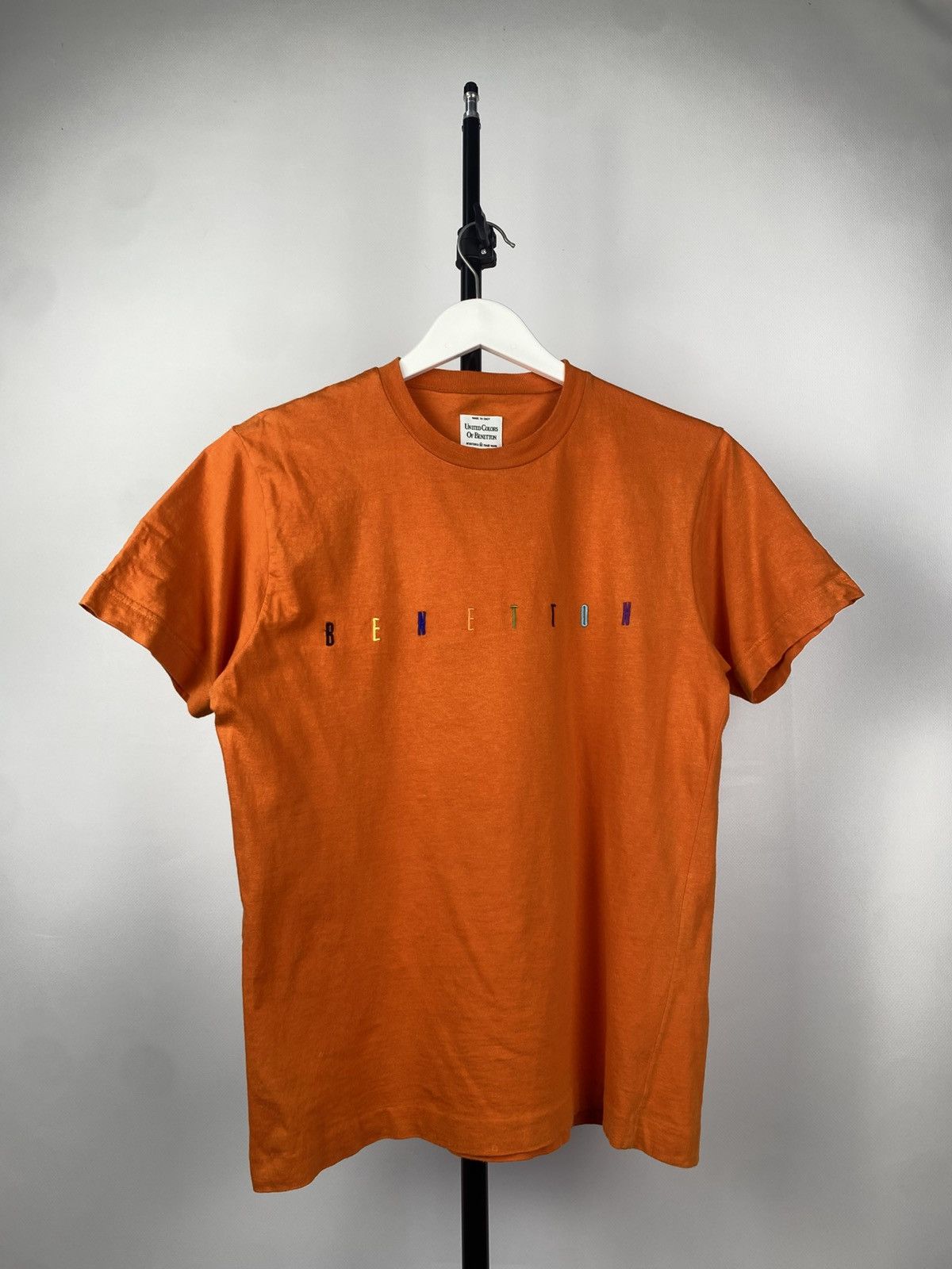 Benetton × Vintage BENETTON T-Shirt Vintage 90s Embroidery Logo Size US S / EU 44-46 / 1 - 1 Thumbnail