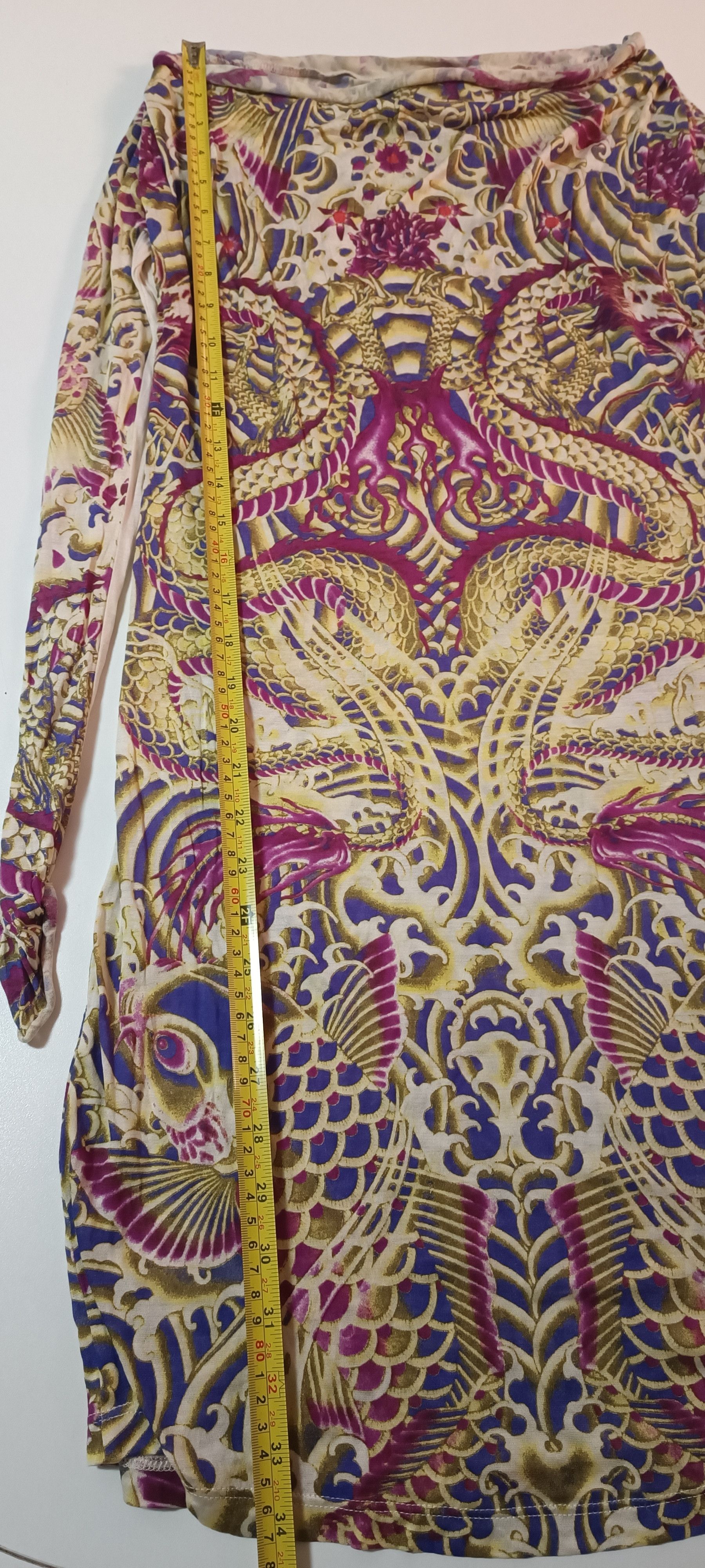 Jean Paul Gaultier Dragon and fishes silk dress Size S / US 4 / IT 40 - 19 Thumbnail